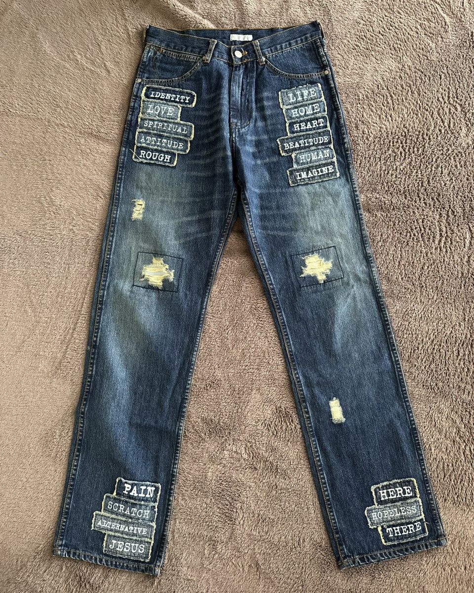 Pre-owned Number N Ine Number (n)ine Poem Modern Age Patch Denim Pants 3