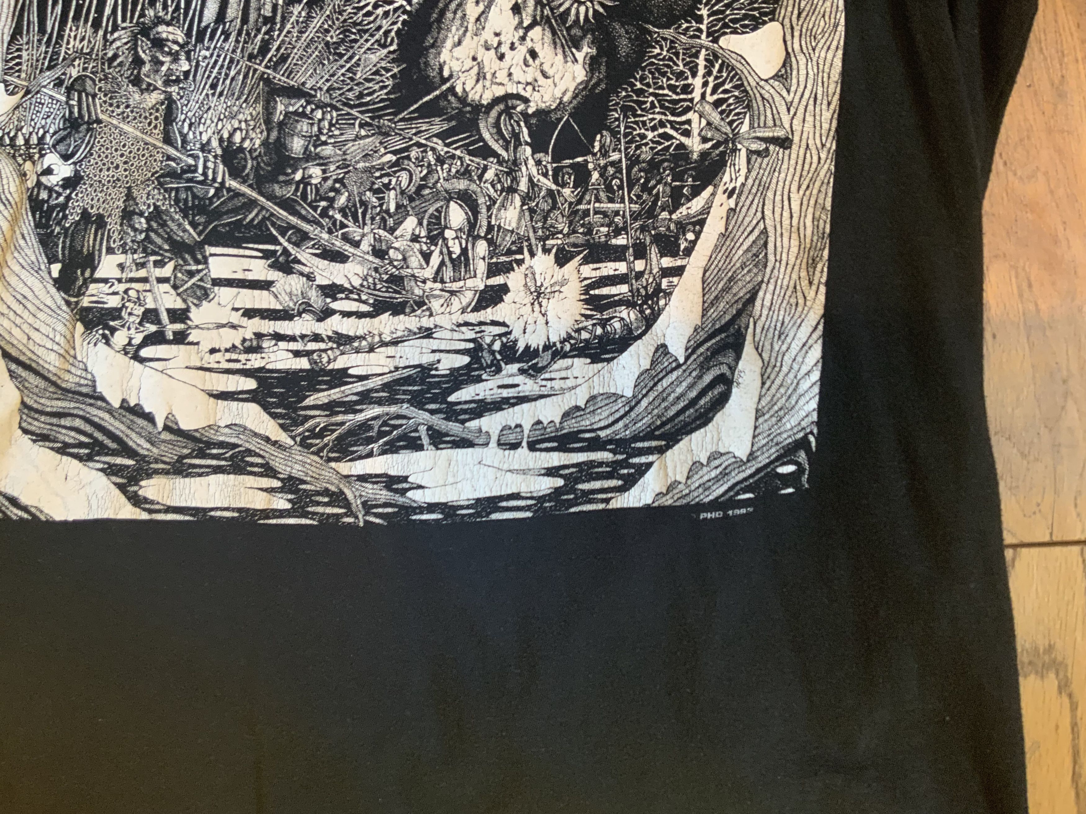 Vintage Very Rare Original 1993 Enslaved Hordanes Land shirt Size US XL / EU 56 / 4 - 10 Thumbnail
