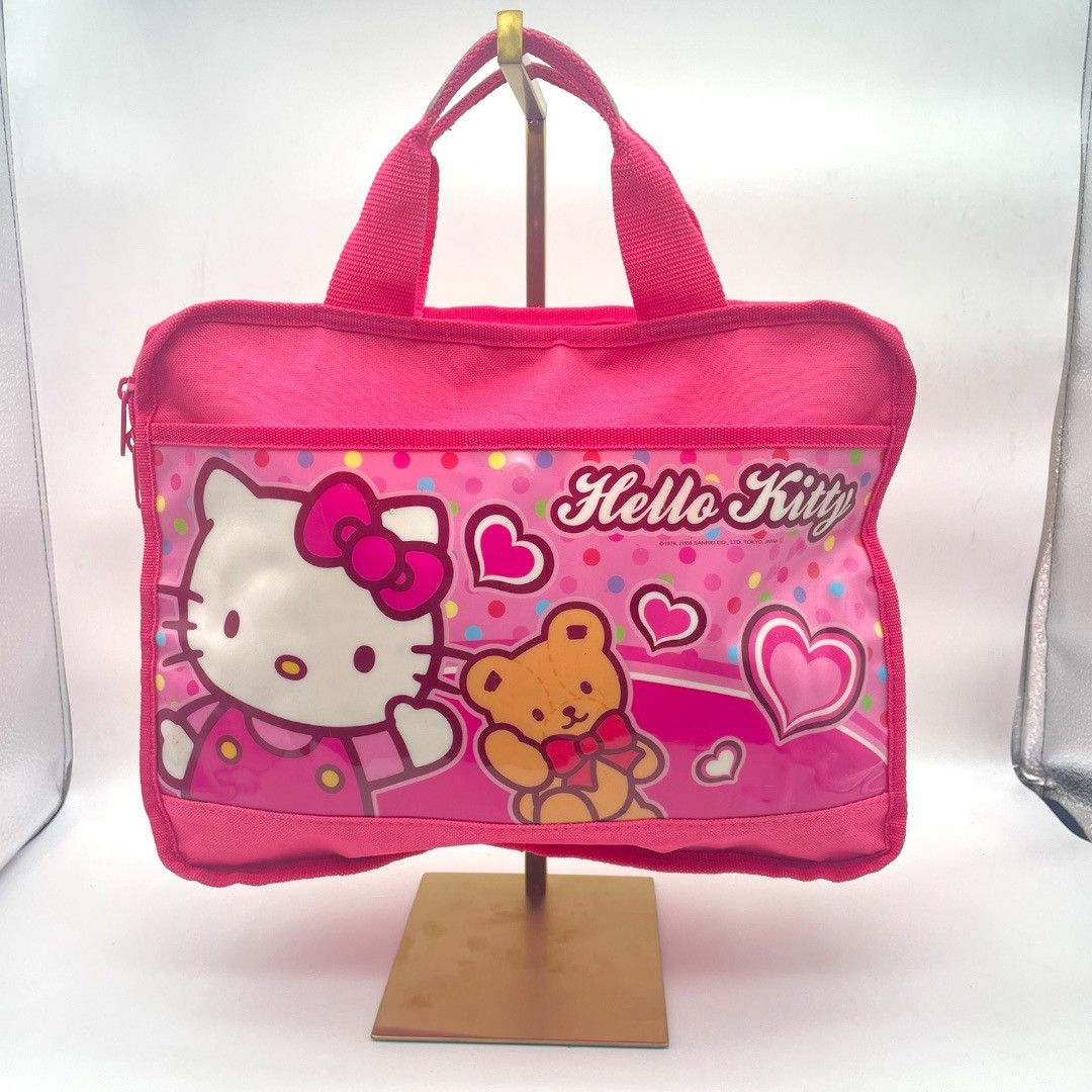 Japanese Brand Y2K Hello Kitty Pink Laptop Bag Size ONE SIZE - 1 Thumbnail