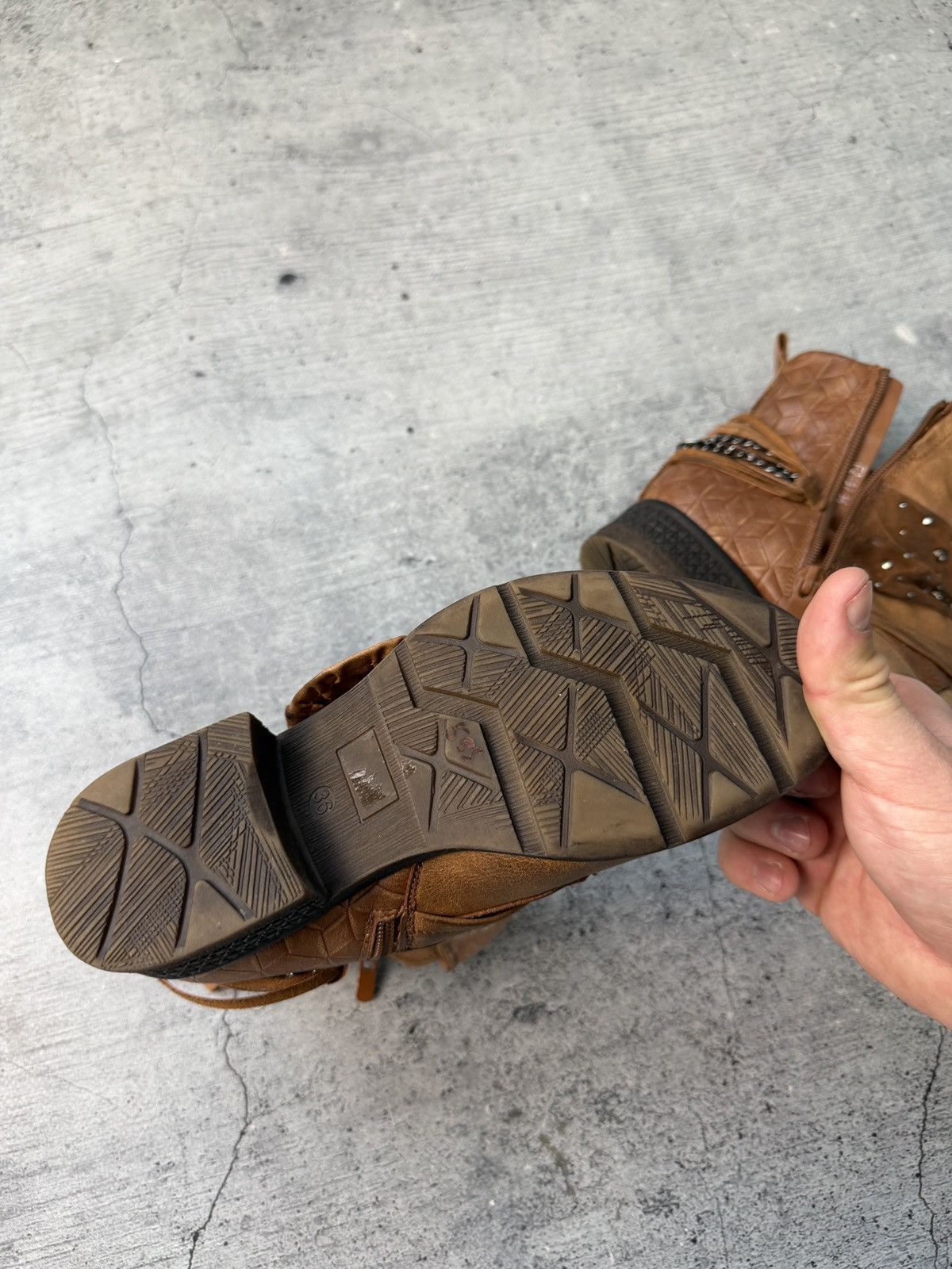 A.S.98 Vintage Italian AS 98 Rick Owens Style Leather Biker Boots Size US 5 / EU 37 - 7 Thumbnail