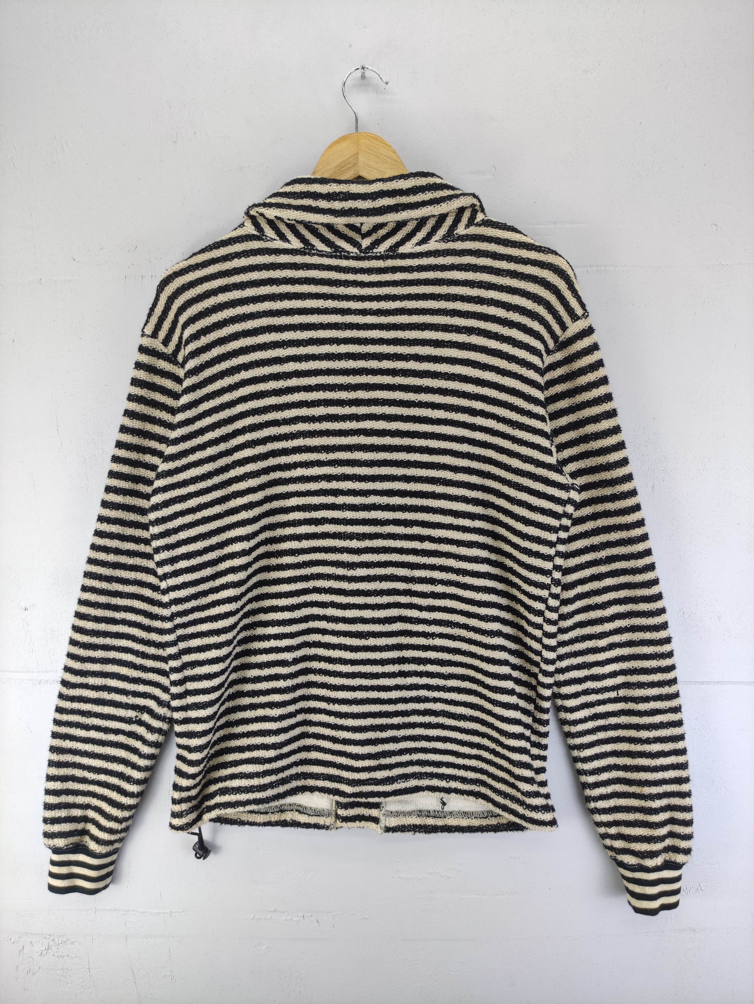 Japanese Brand Vintage Diffeducation Shawl Collar Stripe Cardigan Size M / US 6-8 / IT 42-44 - 9 Thumbnail