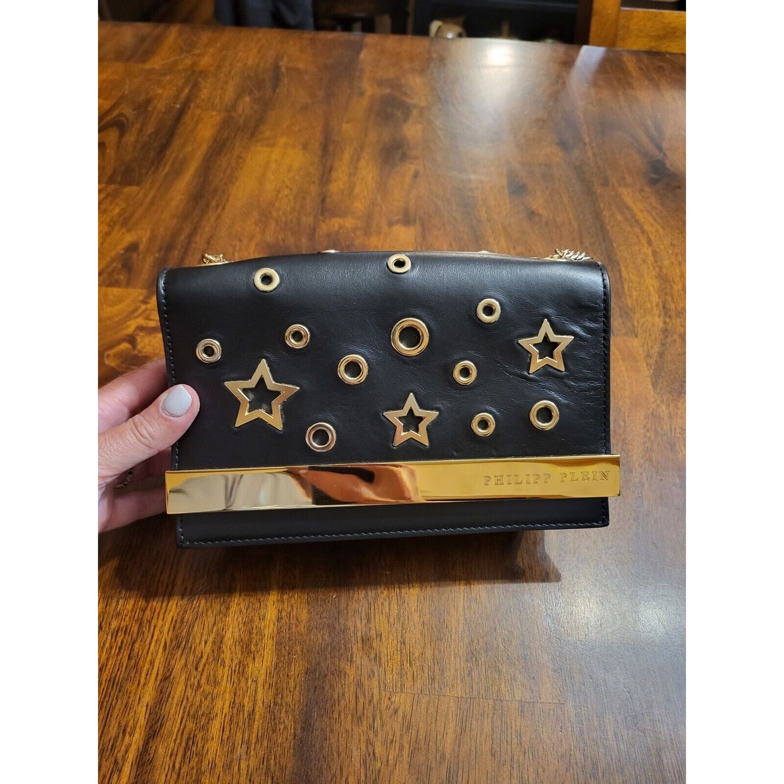 Philipp Plein Philipp Plein Black And Gold Crossbody/clutch Mini Shoulder Size ONE SIZE - 1 Thumbnail