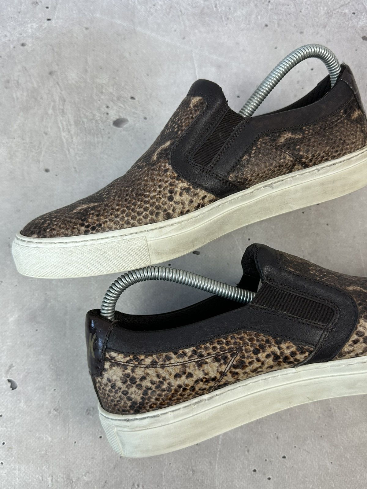 Dirk Bikkembergs Dirk Bikkembergs Snake Brown Leather Men’s Slip on Size US 7.5 / EU 40-41 - 9 Thumbnail