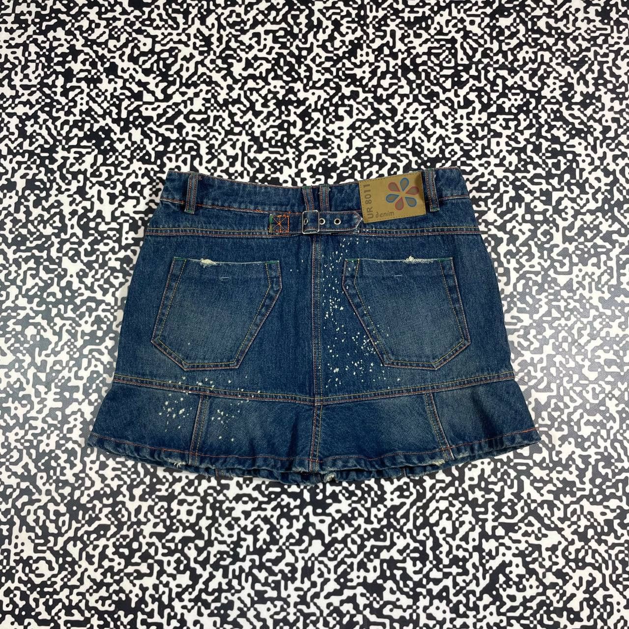 Japanese Brand Vintage Y2K Japanese Flared Denim Retro Mini Skirt 90s Size 28" / US 6 / IT 42 - 6 Thumbnail
