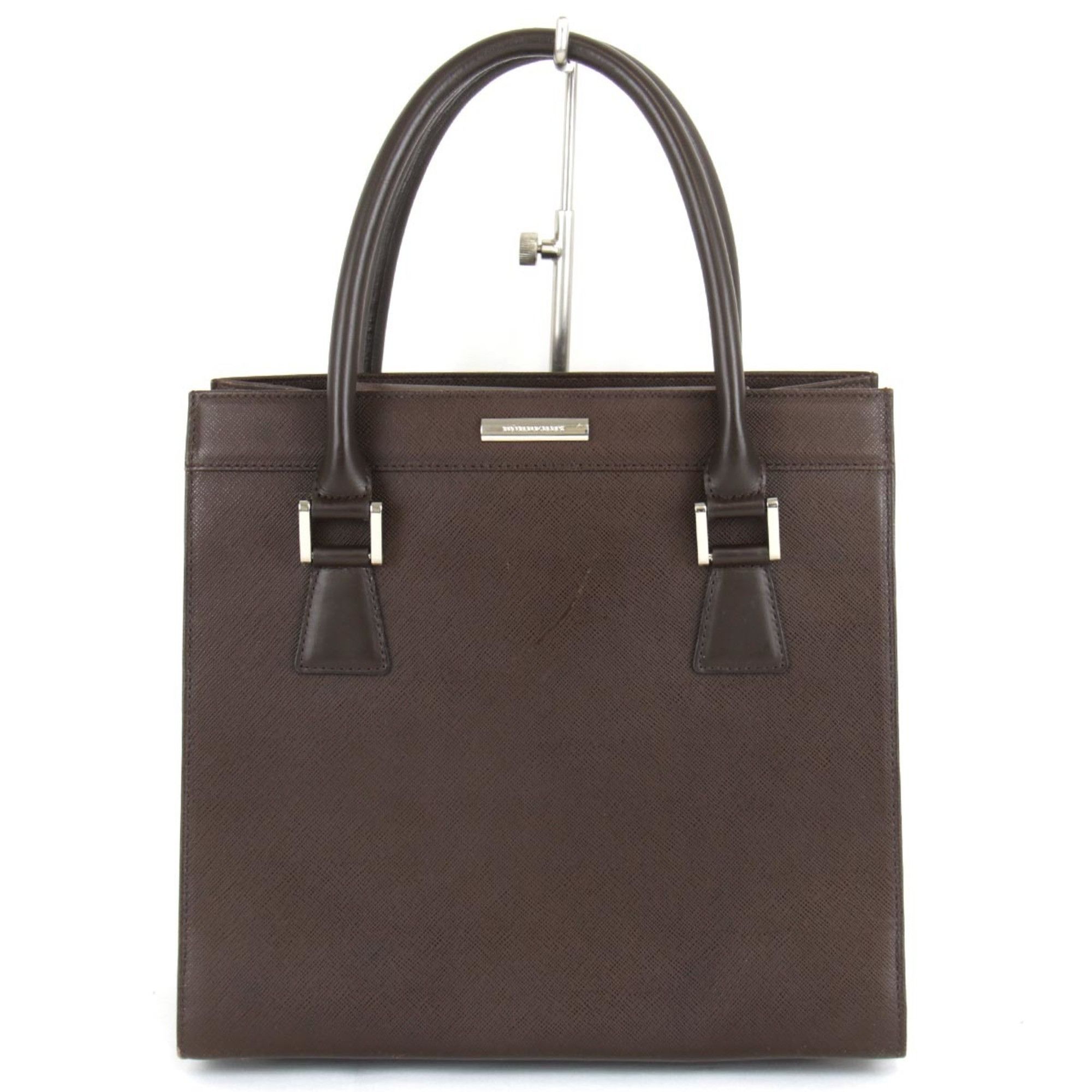 image of Burberry Handbag Leather Brown Ladies, Women's