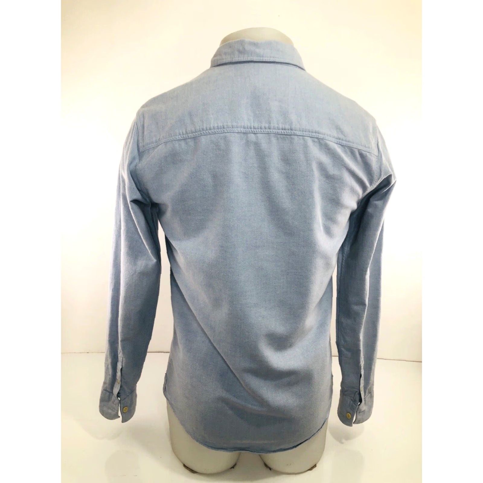 Allsaints ALLSAINTS Embroidered Logo Mens XS Shirt - FLAW Blue, Button-Up, Long Sleeve, Regular, Embroidered Logo, 90s? Size US XS / EU 42 / 0 - 5 Thumbnail