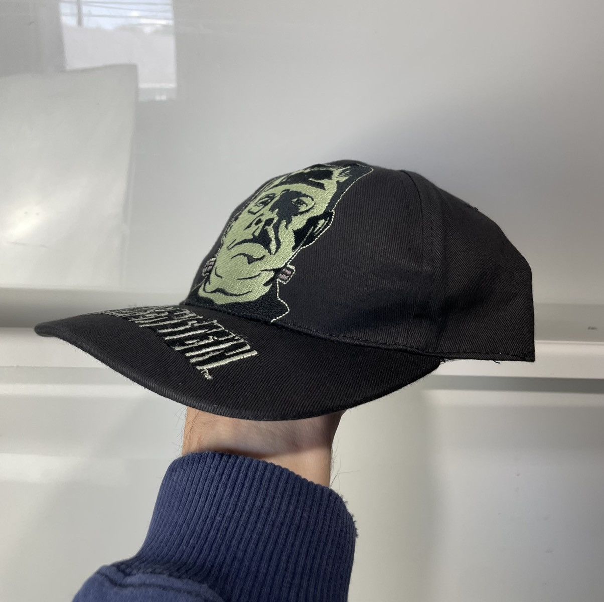 Vintage Frankenstein Hat Adjustable Black 90s Universal
