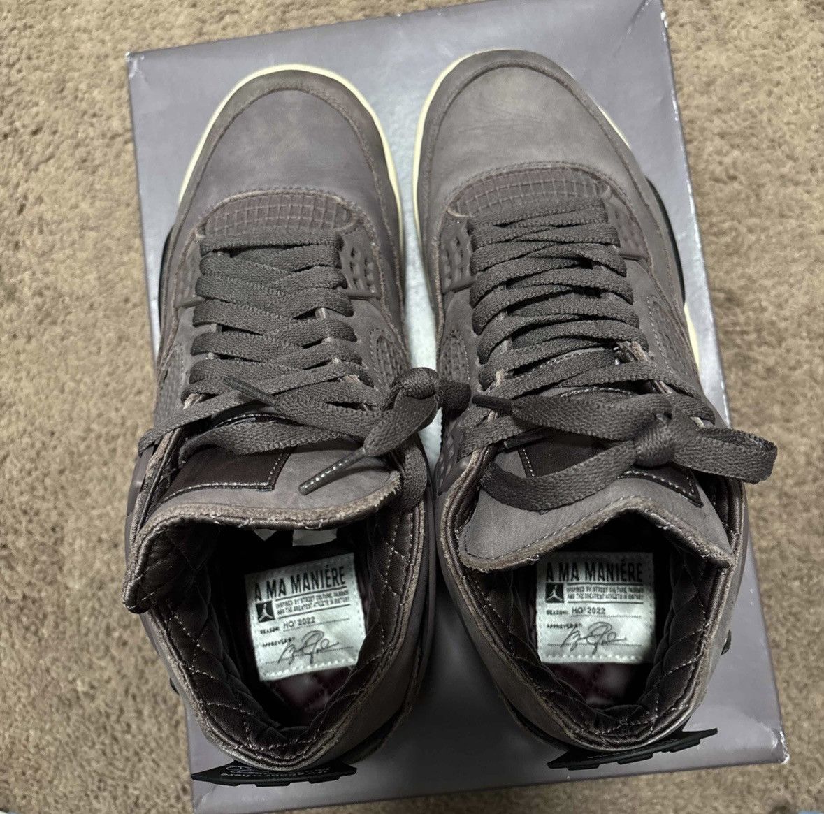 A Ma Maniere × Jordan Brand 2022 A Ma Maniere x Air Jordan 4 Retro 'Violet Ore' Size US 8.5 / EU 41-42 - 3 Thumbnail