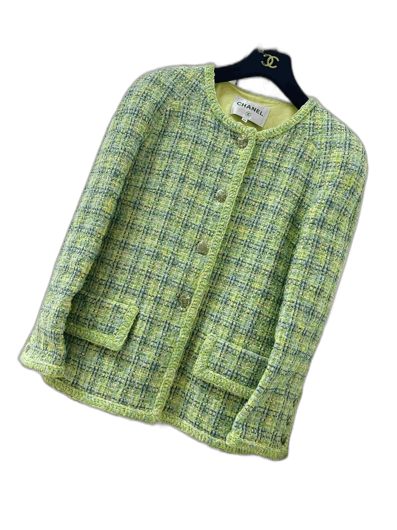 Chanel Chanel Green Woven Jacket from 19s Collection Size M / US 6-8 / IT 42-44 - 1 Thumbnail
