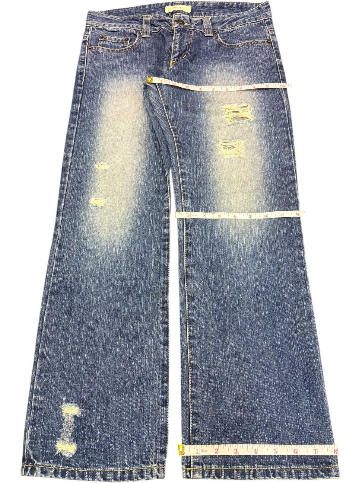 Tommy Hilfiger Vintage Tommy Girl Faded Wash Distressed Jeans Size 30" / US 8 / IT 44 - 8 Thumbnail