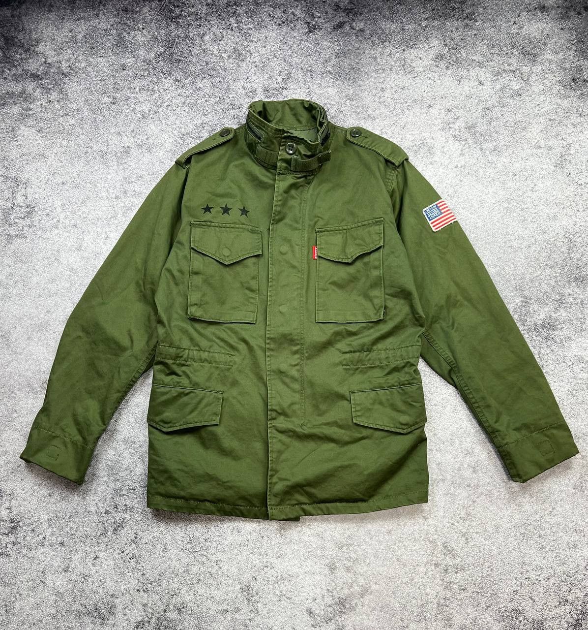 Vintage Stussy Troops Military M65 Y2K Canvas Jacket
