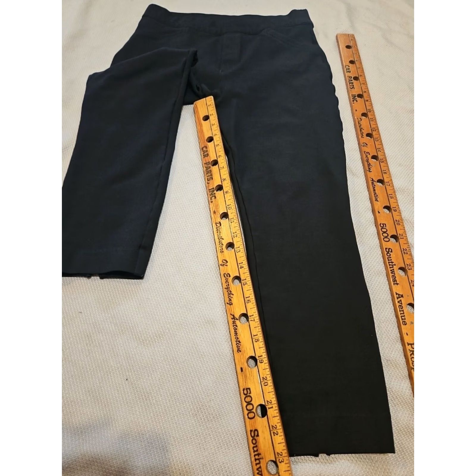 Spanx SPANX The Perfect Pant Womens L Black Ponte Knit Straight Pull On Trousers Size 36" / US 14 / IT 50 - 6 Thumbnail