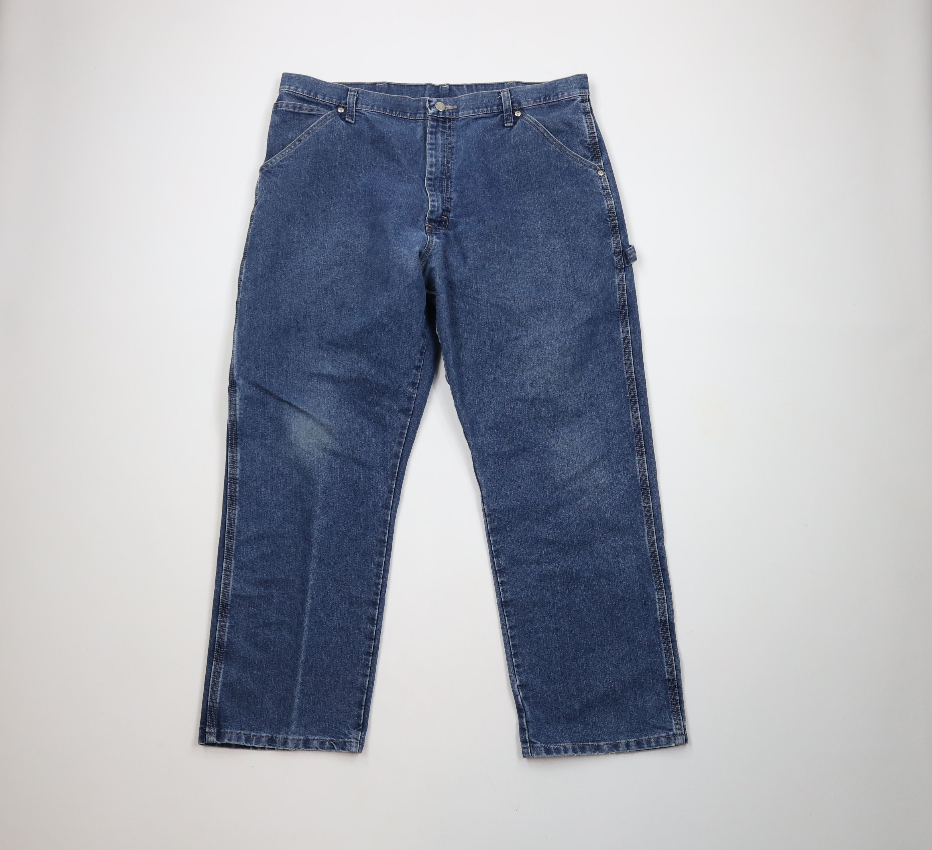 Vintage × Wrangler Vintage Y2K Wrangler Wide Leg Dungaree Denim Jeans Blue Size US 38 / EU 54 - 1 Thumbnail