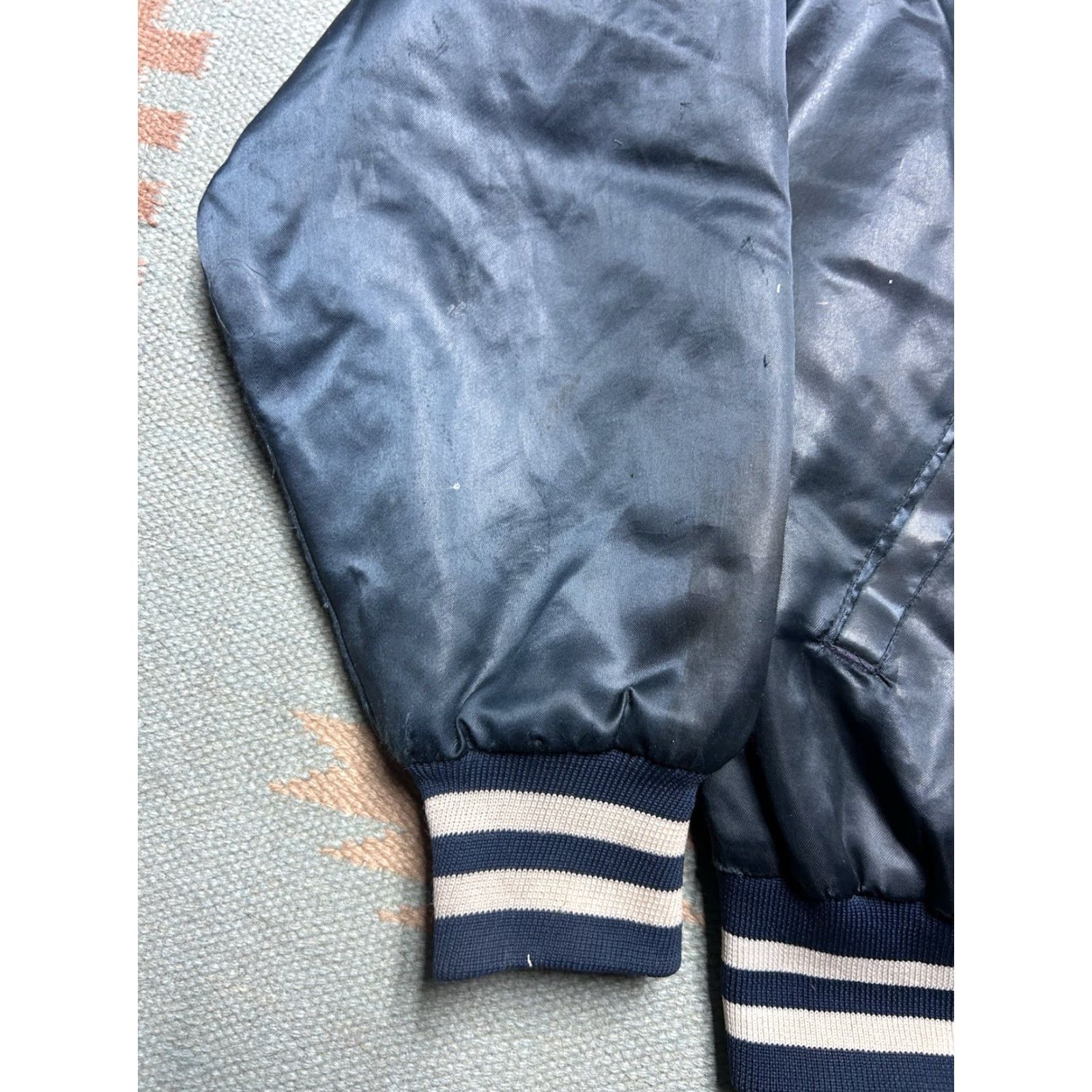 Vintage VINTAGE 80s satin bomber jacket Hutch’s Kerrie Montpelier Ohio restaurant L Jacket Size US L / EU 52-54 / 3 - 7 Thumbnail