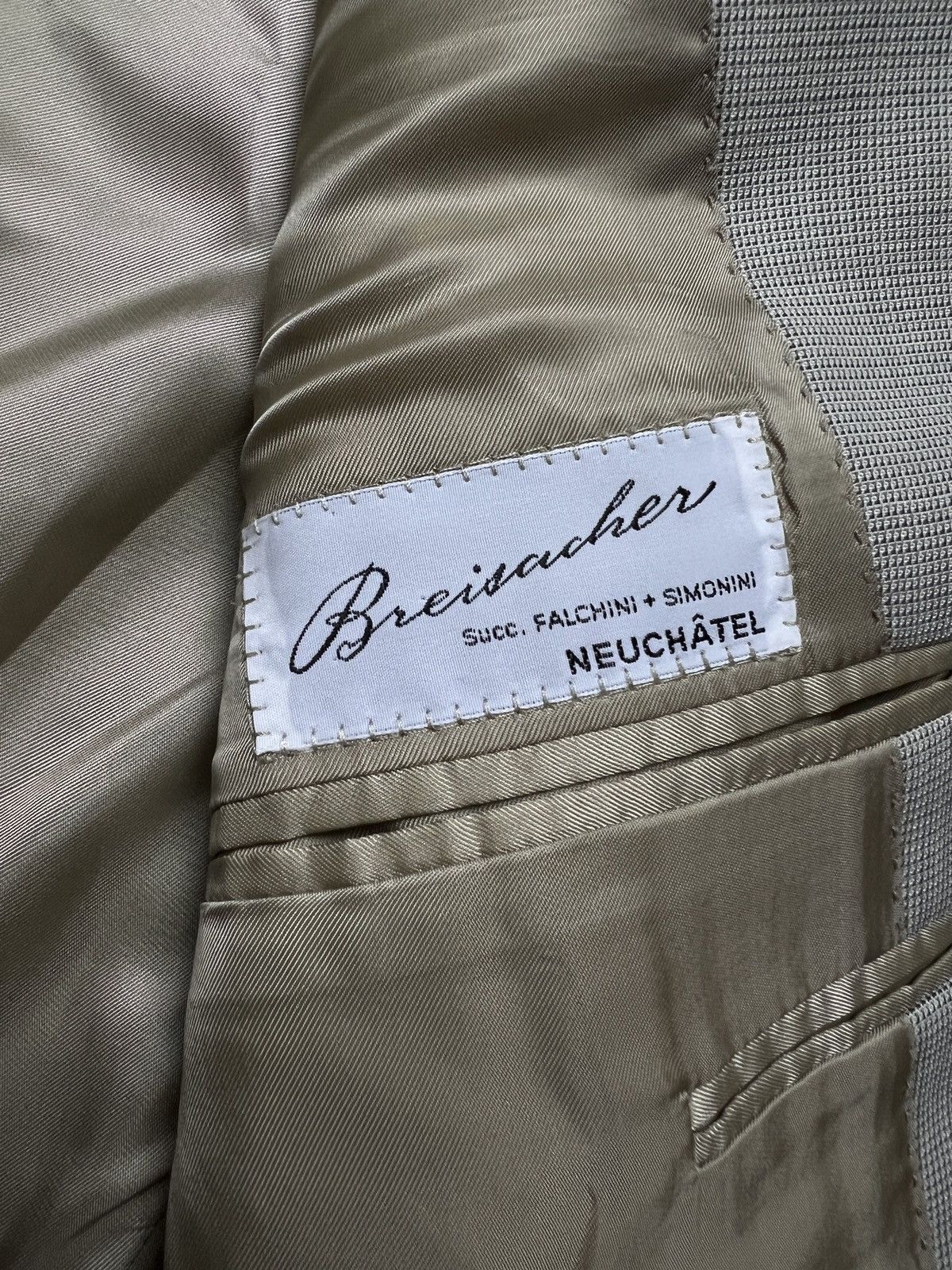 Canali Canali Italy Beige Wool Classic Blazer Jacket Size 50R - 12 Thumbnail