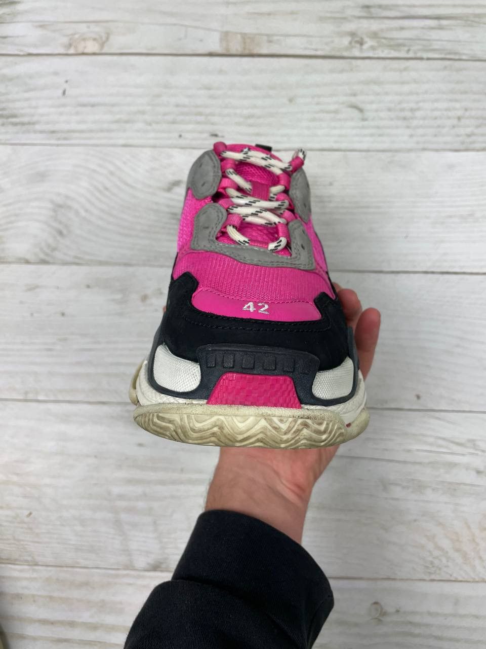 Balenciaga Balenciaga Triple S Pink Black Grey Sneaker Y2K Size US 8.5 / EU 41-42 - 11 Thumbnail