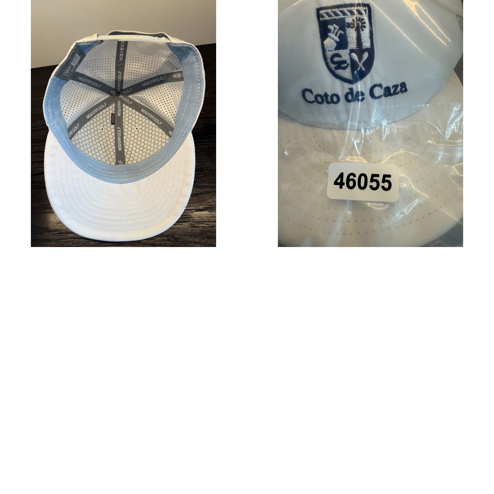 New Era Coto De Caza New Era Golf Hat Cap Mens One Size White Breathable Snapback Size ONE SIZE - 8 Thumbnail