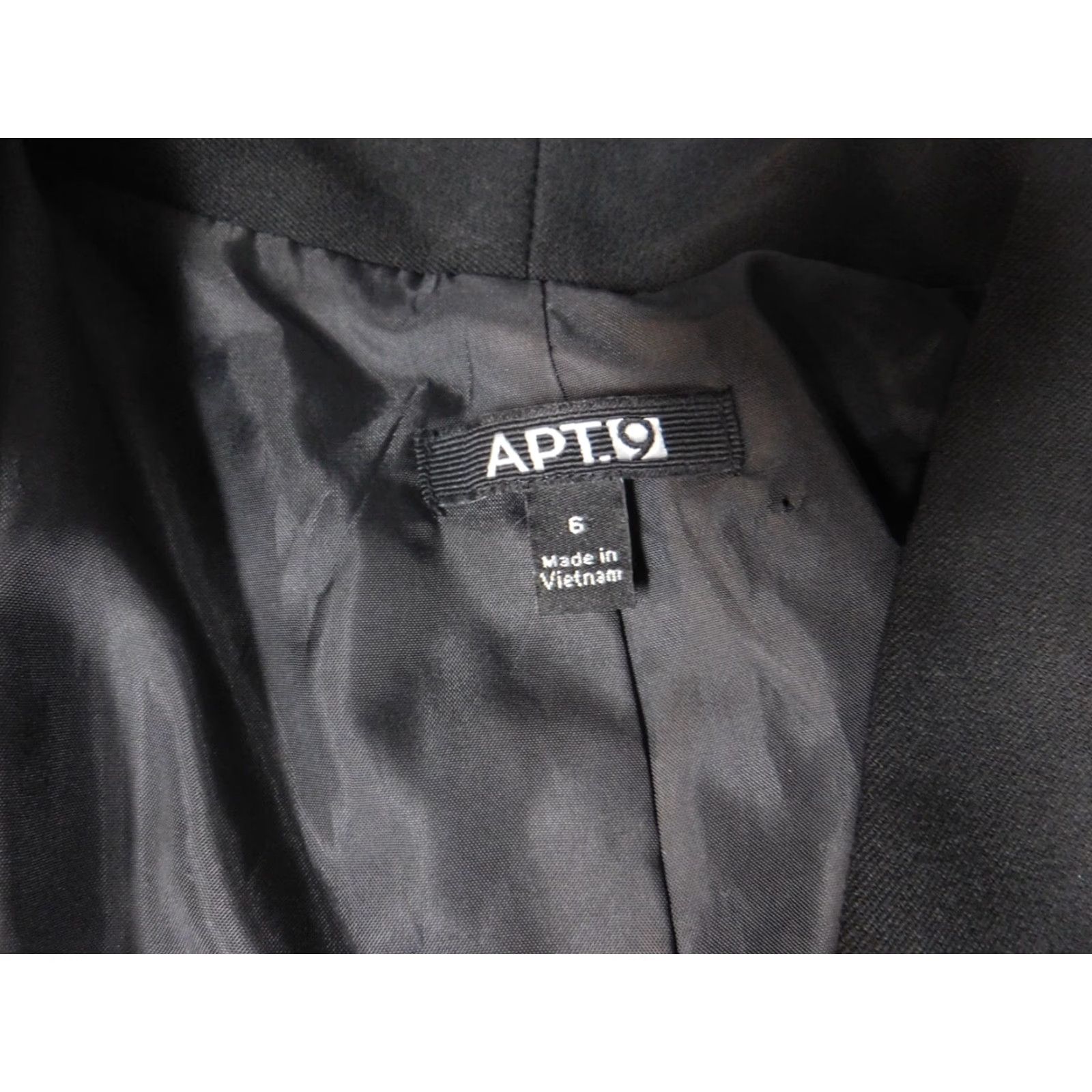 Apt. 9 Apt 9 Blazer Womens 6 Black Notch Lapel Single-Breasted Lightweight Tuxedo Jacket Main Selling Point Casual/Workwear Men/Womens? Size M / US 6-8 / IT 42-44 - 5 Thumbnail