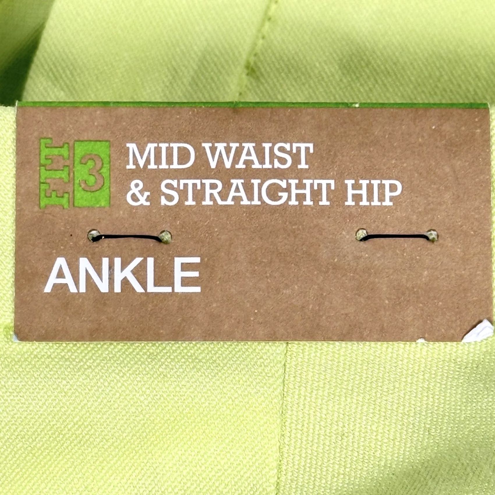 Mossimo Mossimo Pants Womens 8 Yellow Mid Waist Straight Ankle Stretch Chino Size 30" / US 8 / IT 44 - 6 Thumbnail