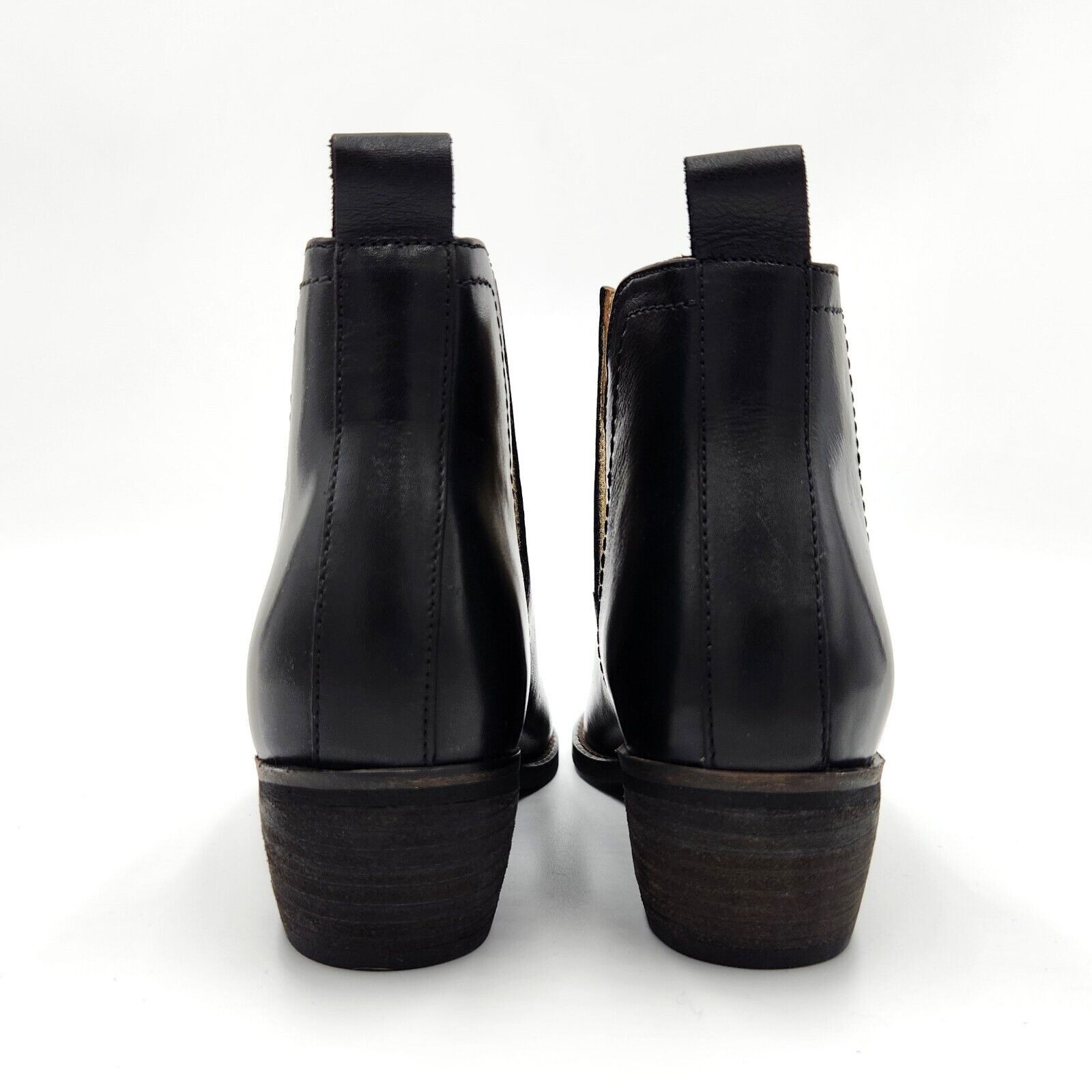 The Unbranded Brand Journee Signature Women Black Leather Ankle Booties Size 6.5 Size US 6.5 / IT 36.5 - 7 Thumbnail