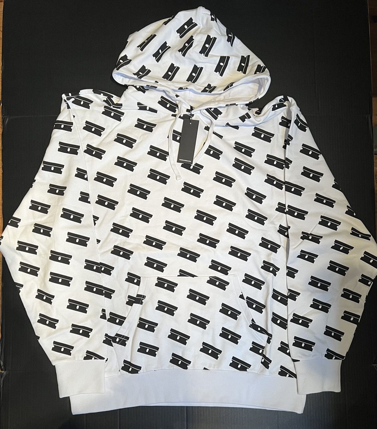 image of Fuck The Population x G59 Records $Uicideboy$ G59 Allover Razors Hoodie - Wht 2Xl in White, Men's