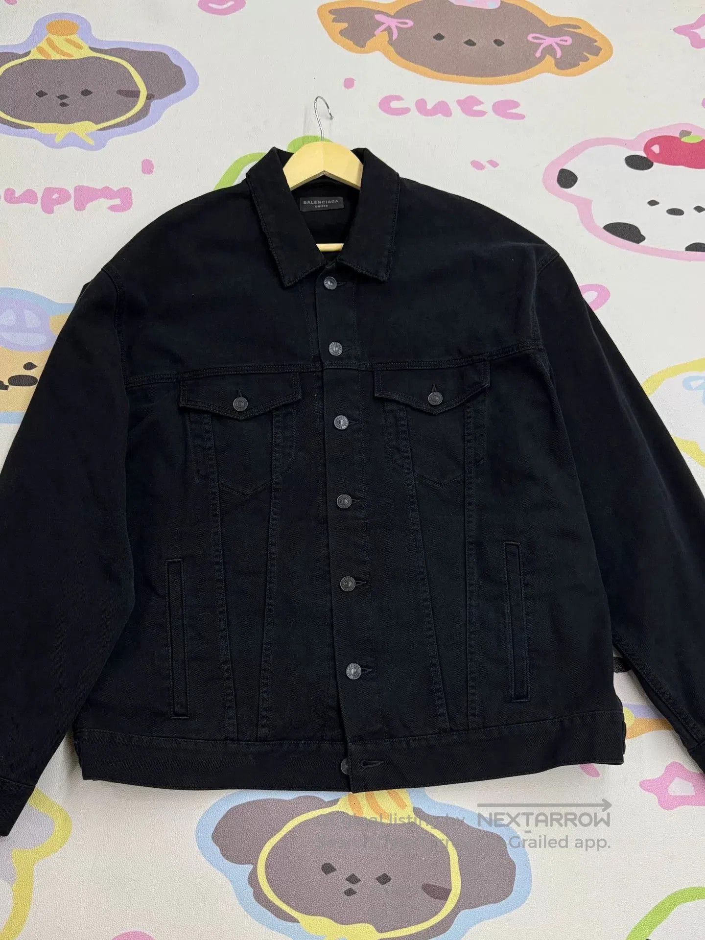 Balenciaga Balenciaga Logo Collar Denim Jacket. Size US XS / EU 42 / 0 - 1 Thumbnail