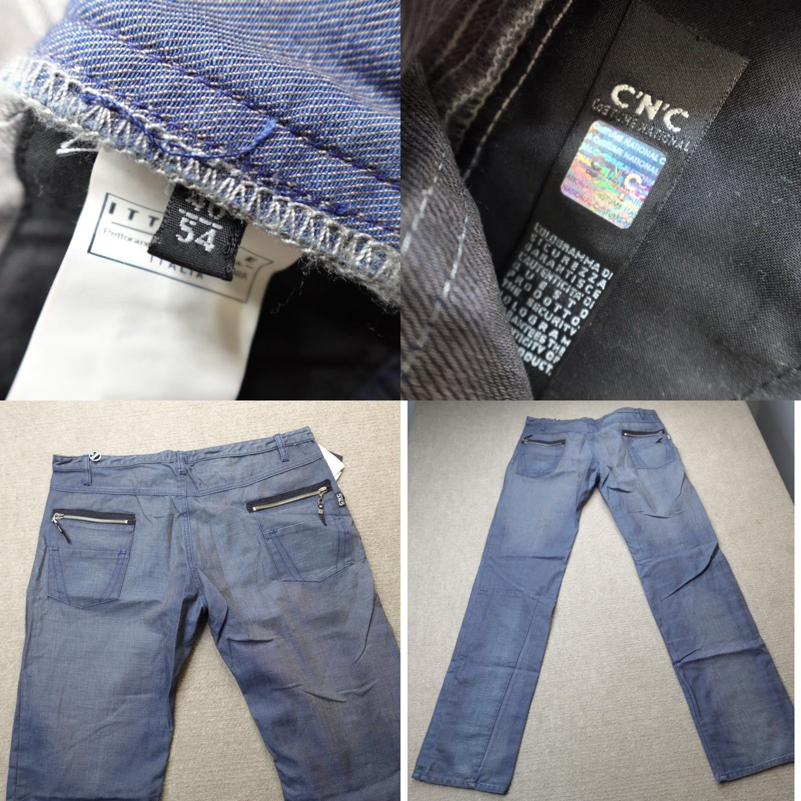 Costume National Costume National Mens Pants 38x35 Blue Denim Chambray Chino Flat Front Straight Leg Cotton Made in Italy Size US 38 / EU 54 - 9 Thumbnail
