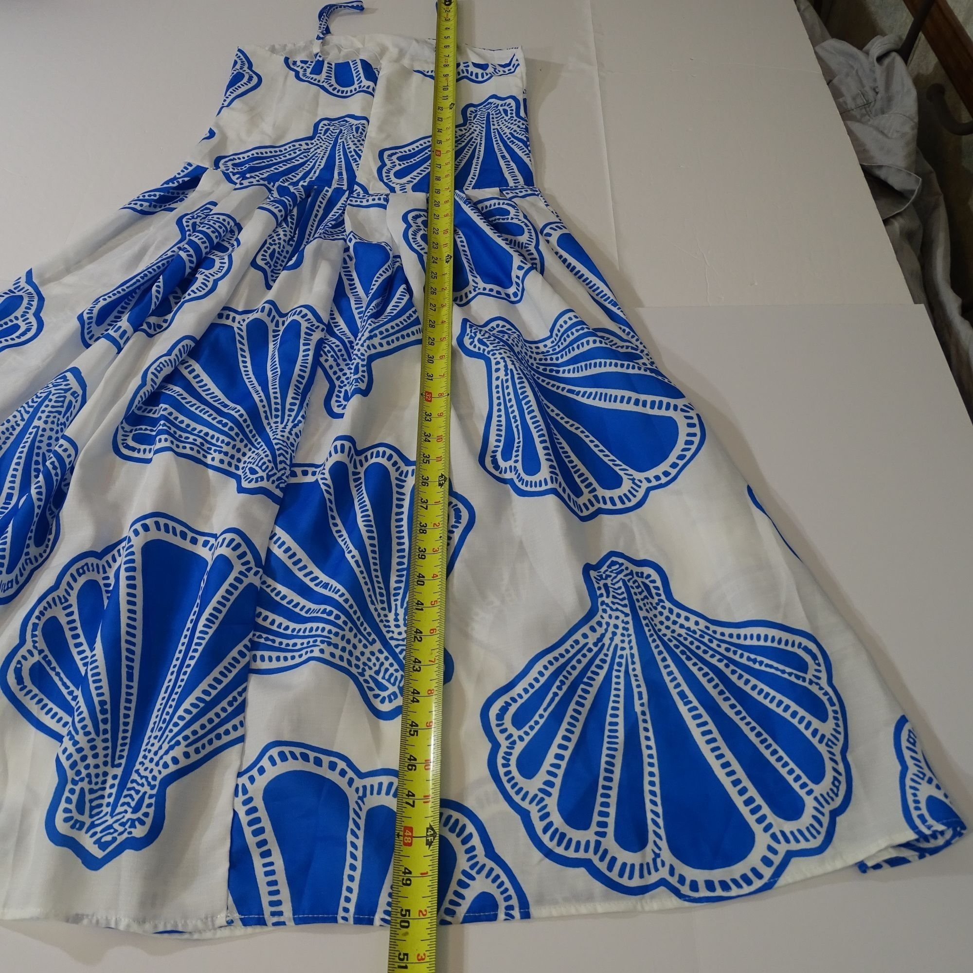 Other Blue White A-Line Sundress Maxi Dress Women Size S Pleated Size S / US 4 / IT 40 - 10 Thumbnail