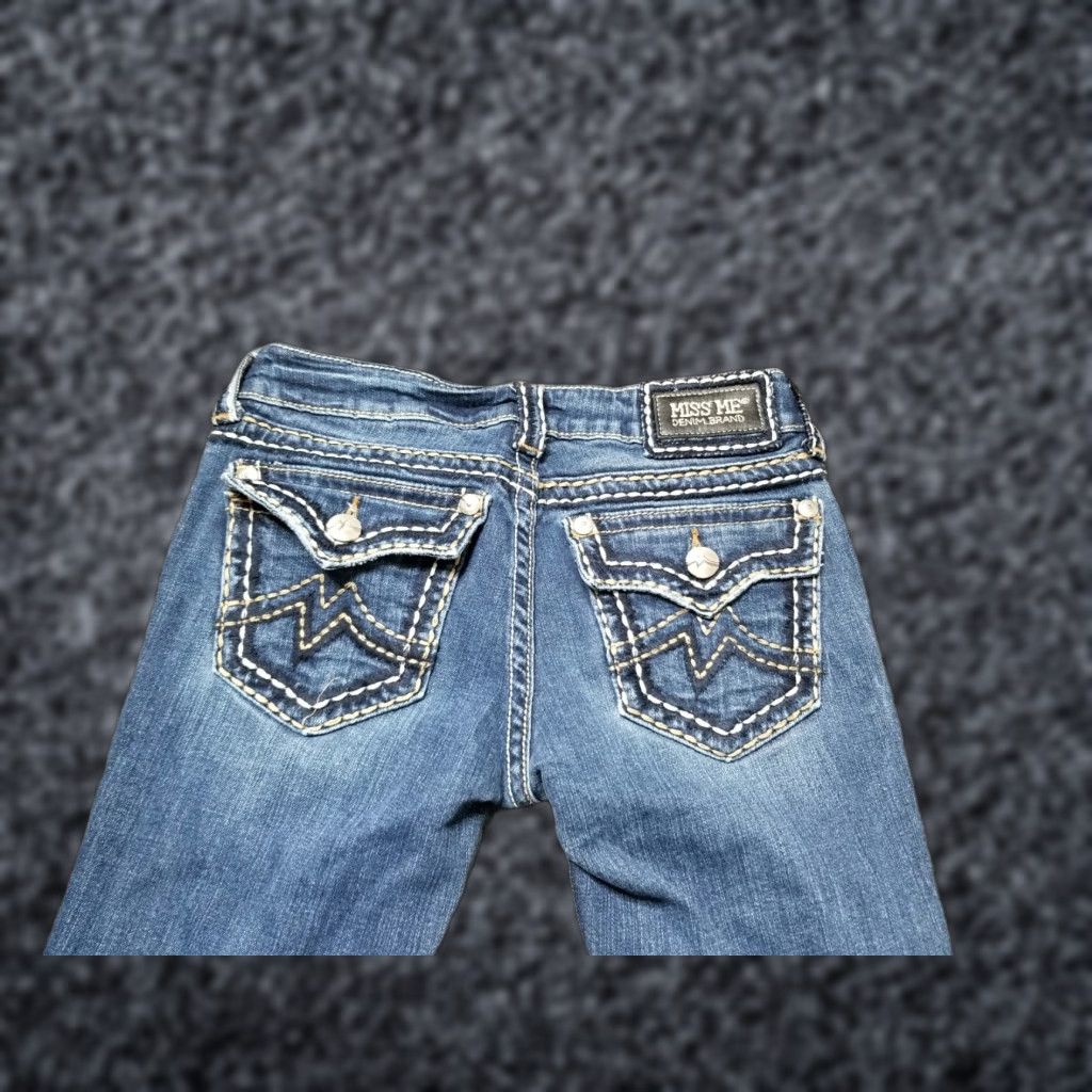 Miss Me VINTAGE Miss Me Denim Jeans Bootcut Women Size 27 Blue Heavy Stitch Designer Size 27" / US 4 / IT 40 - 1 Thumbnail