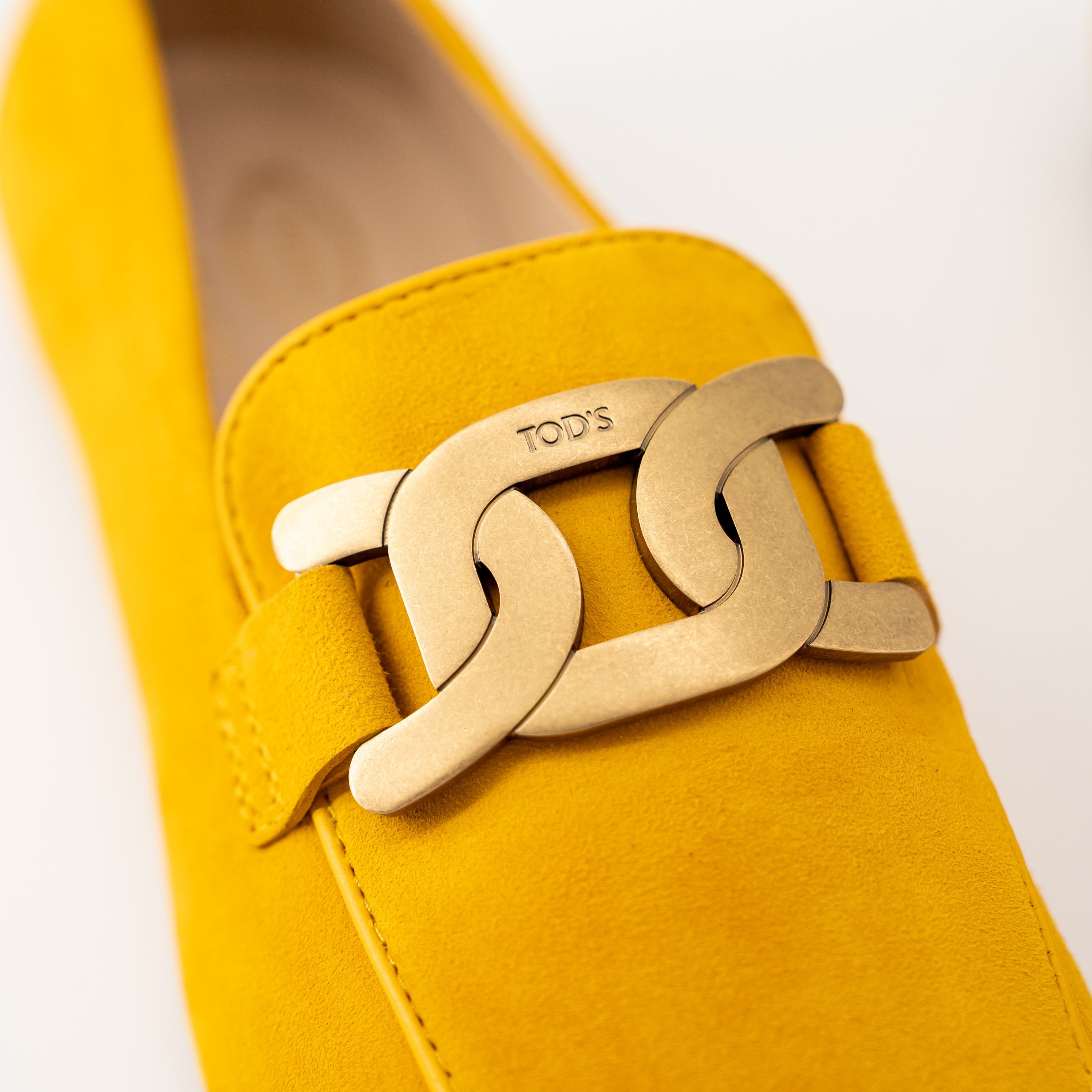 Tod's 40.5 10.5US - Tod's Kate Suede Loafers Yellow Net-a-Porter Size US 10.5 / IT 40.5 - 6 Thumbnail