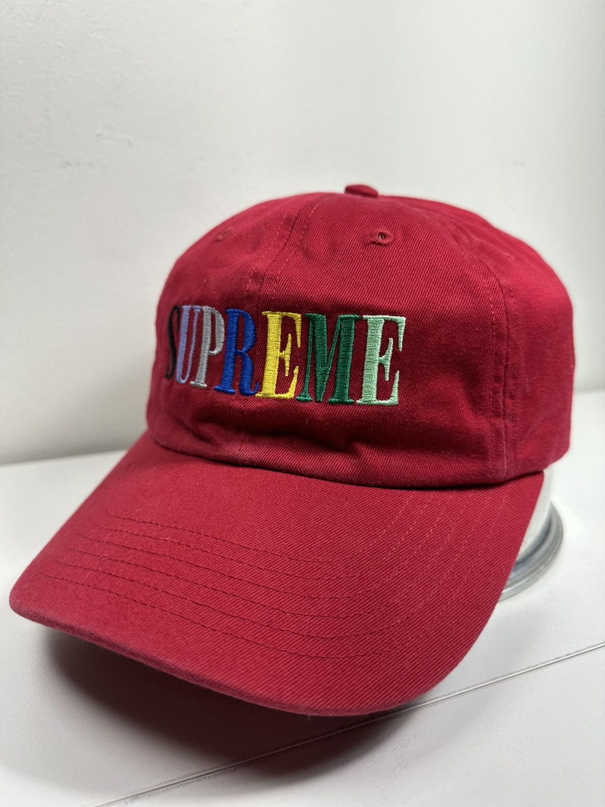 Supreme Supreme Multi Color Logo 6-Panel Cap Hat Size ONE SIZE - 4 Thumbnail