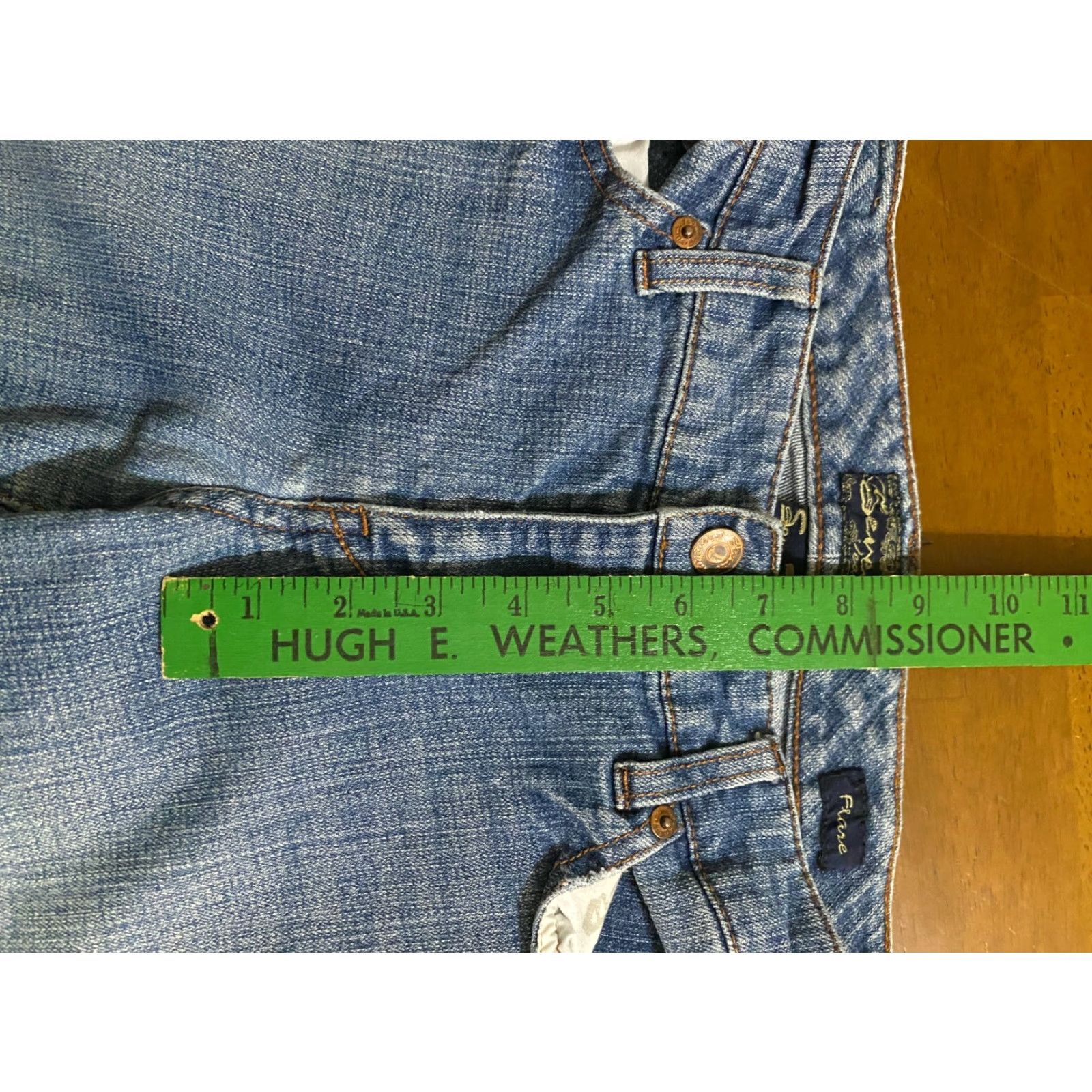 7 For All Mankind 7 For All Mankind Jeans Women Flare Pocket Zip Fly 5 Pocket Denim Cotton Spandex Blue 30x32 Medium Wash Full Length Size 30" / US 8 / IT 44 - 5 Thumbnail