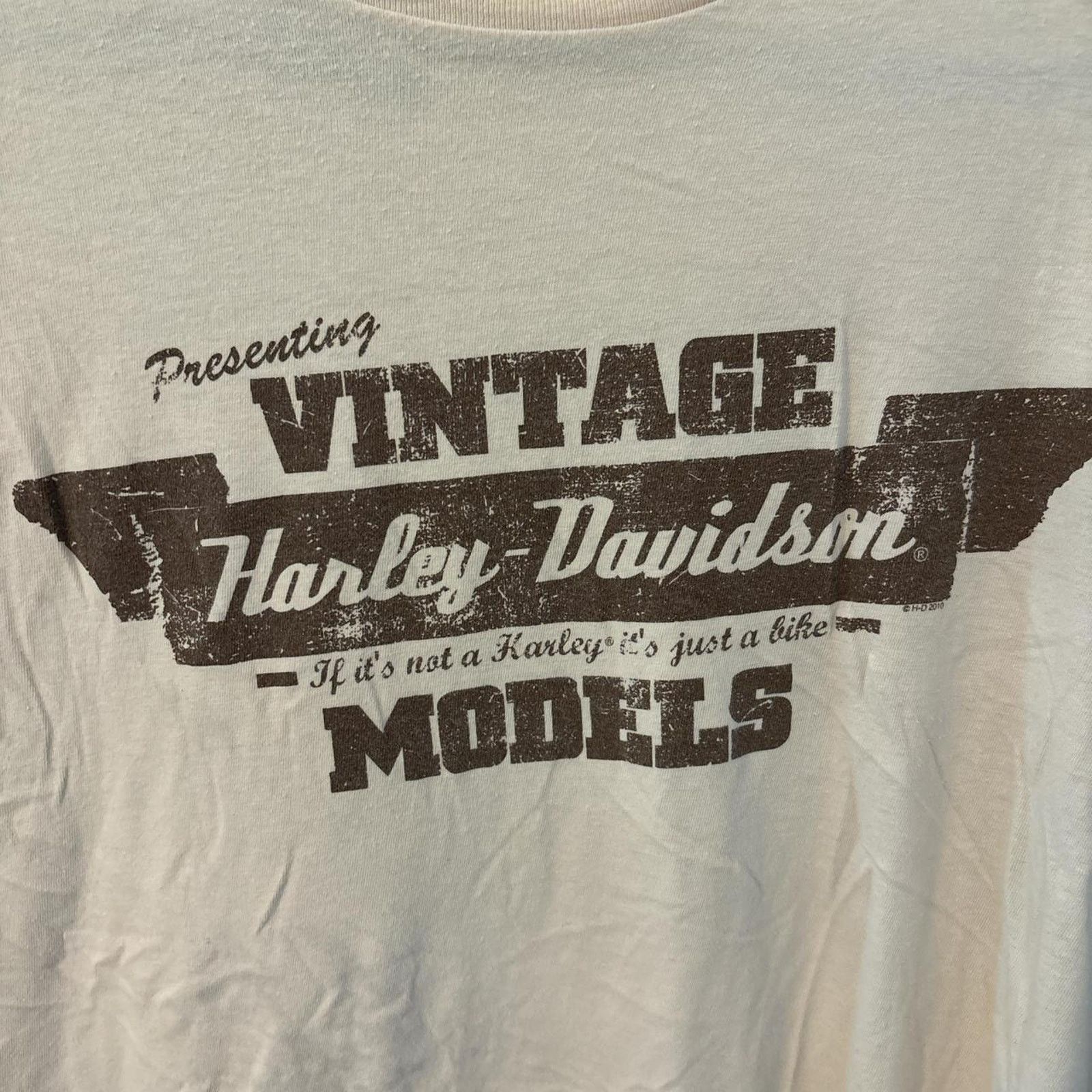 Harley Davidson Cream harley davidson vintage t-shirt Size US XXL / EU 58 / 5 - 2 Thumbnail