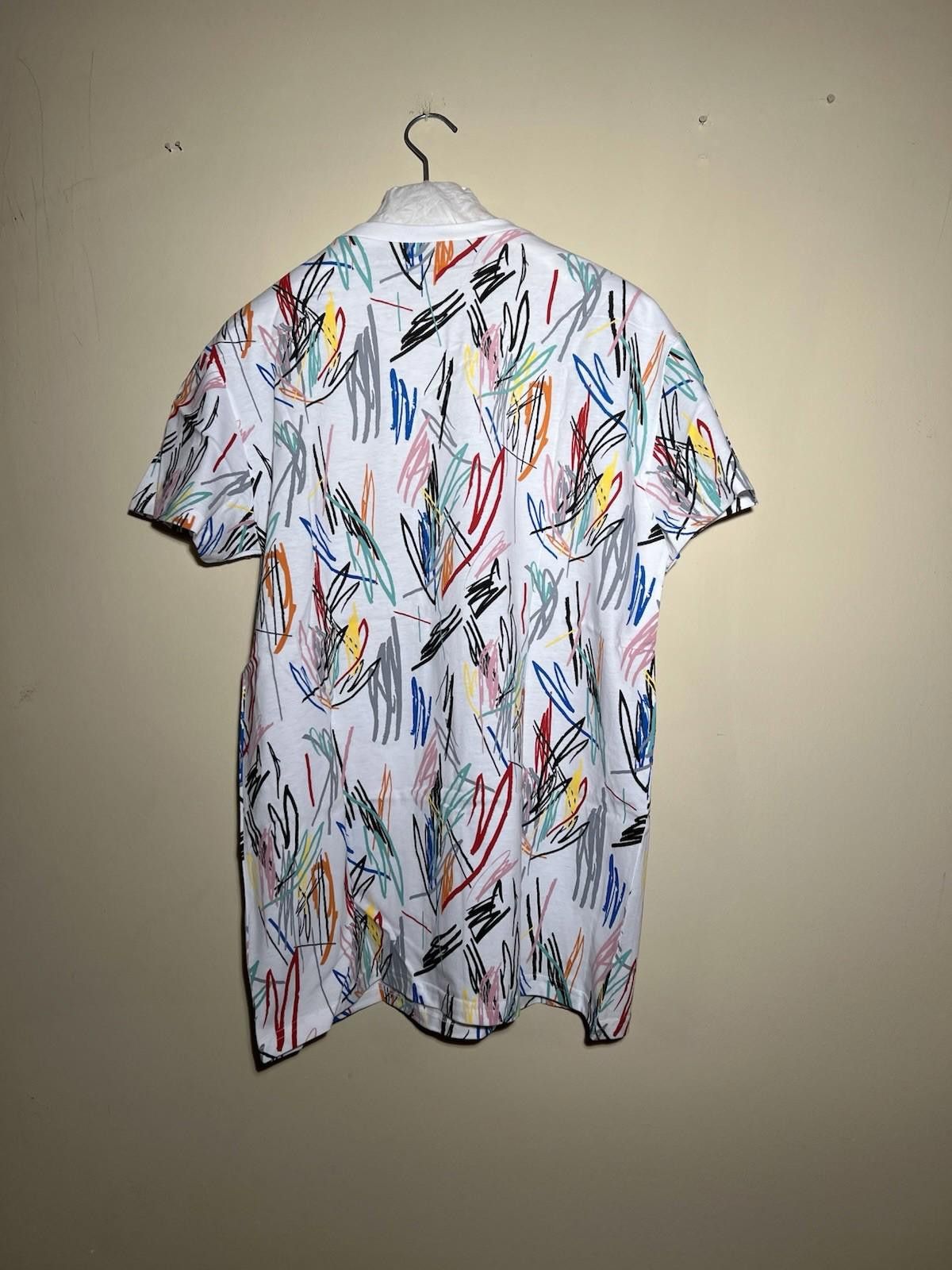 Dior Dior Homme White Scribble Printed Cotton T-Shirt XL Size US XL / EU 56 / 4 - 5 Thumbnail