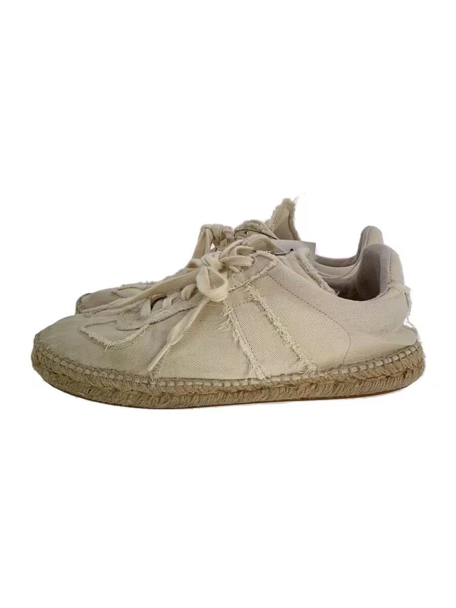 image of Maison Margiela Distressed Straw German Army Trainers Shoes in Beige, Men's (Size 8)
