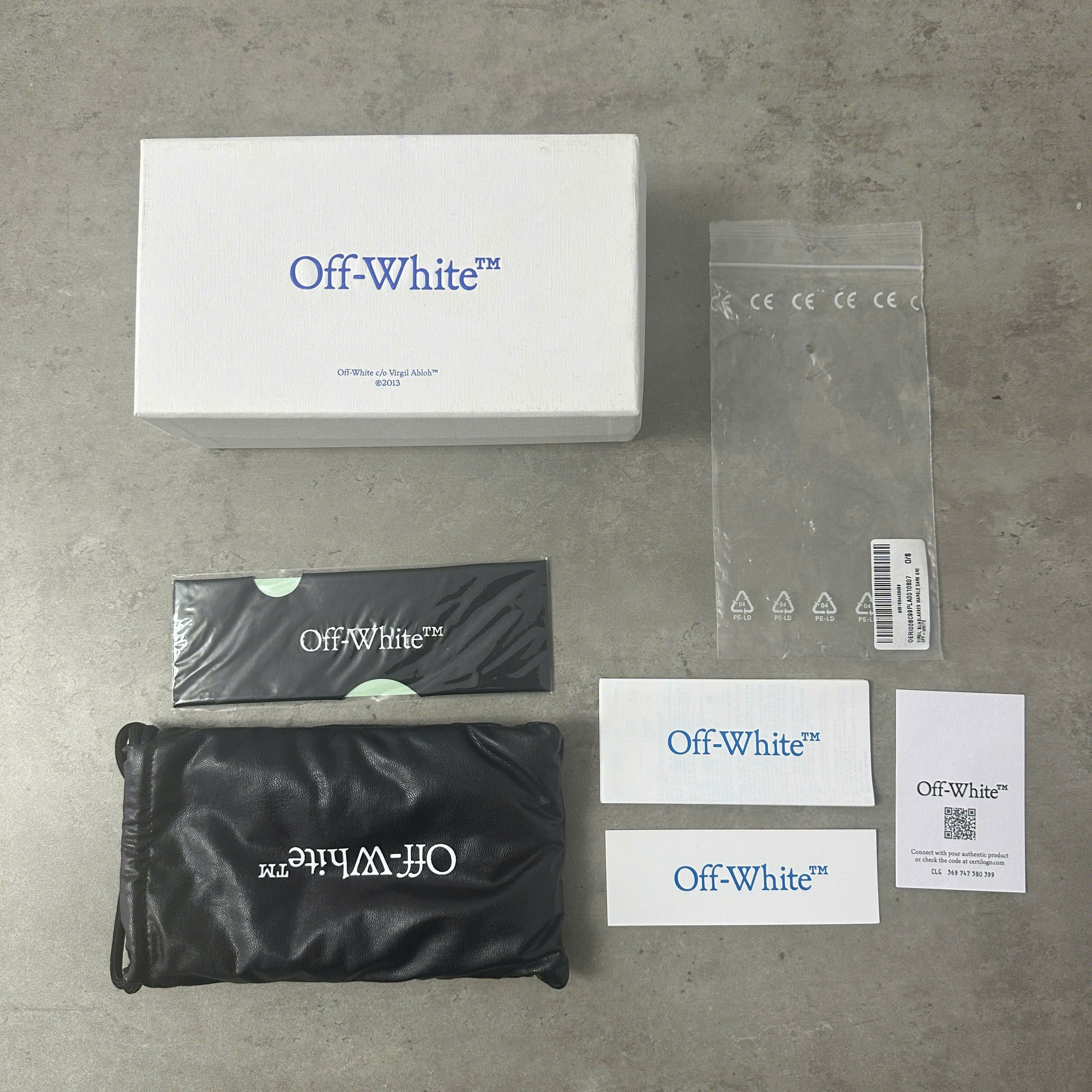 Off-White OFF WHITE RECTANGLE-FRAME VIRGIL SUNGLASSES MARBLE Size ONE SIZE - 9 Thumbnail