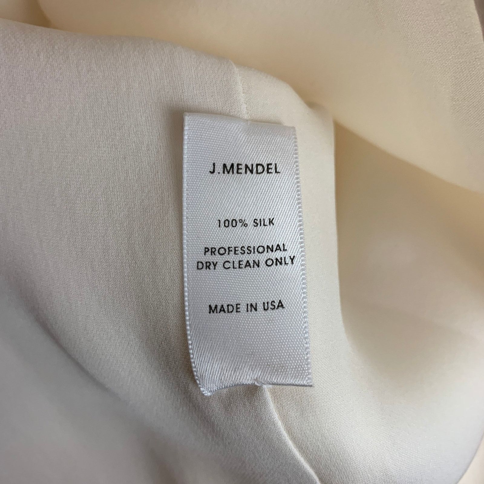 Other J.MENDEL Size 4 Cream Silk Sleeveless Cocktail Dress Size S / US 4 / IT 40 - 4 Thumbnail