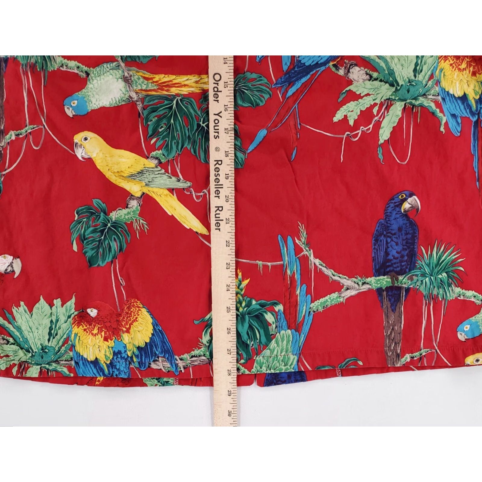 Paradise Found Paradise Found Magnum PI Hawaiian Shirt Button Up Red Parrots Mens XL Size US XL / EU 56 / 4 - 7 Thumbnail