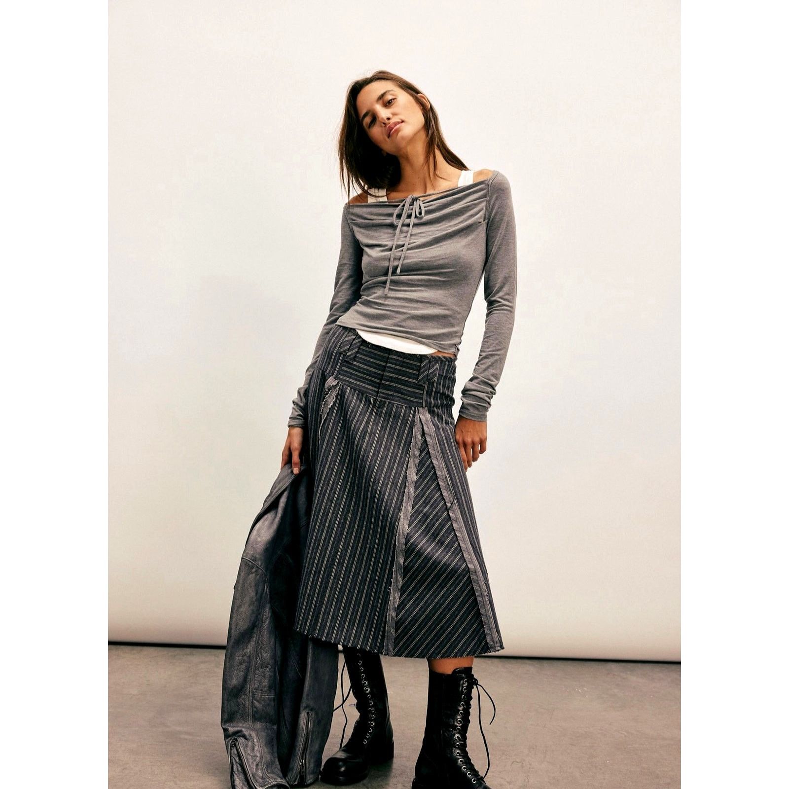 Free People Free People Menagerie Long Sleeve Heather Gray Size S Size S / US 4 / IT 40 - 4 Thumbnail