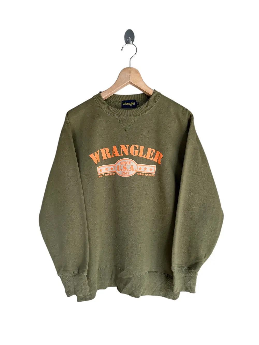 Vintage Vintage Wrangler Spell Out Sweatshirt Size US S / EU 44-46 / 1 - 1 Thumbnail