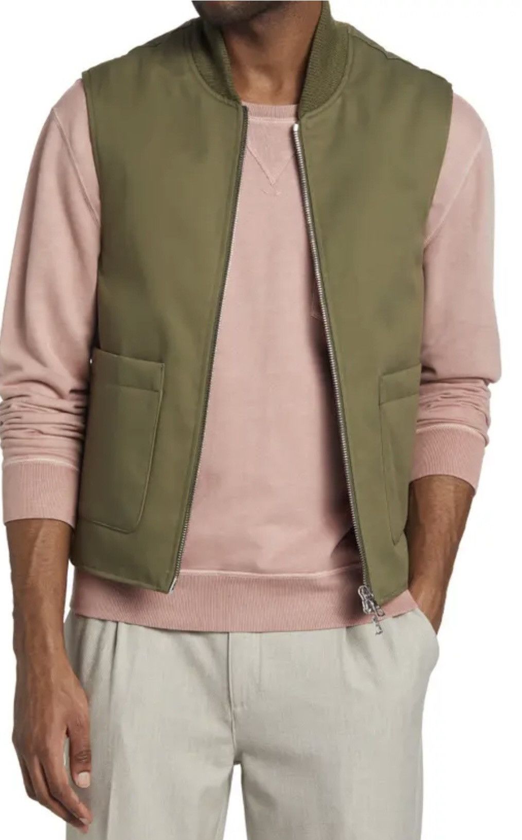 Officine Generale Officine Generale men’s Dean padded vest Olive NWT $595 Size US M / EU 48-50 / 2 - 2 Thumbnail
