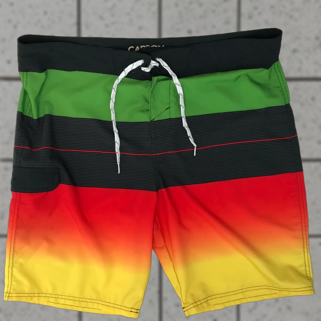 Carbon Carbon Mens Board Shorts Swim Trunks Surf Beach Multicolor 38 Summer Trunks Mens Boys? Size US 38 / EU 54 - 1 Thumbnail