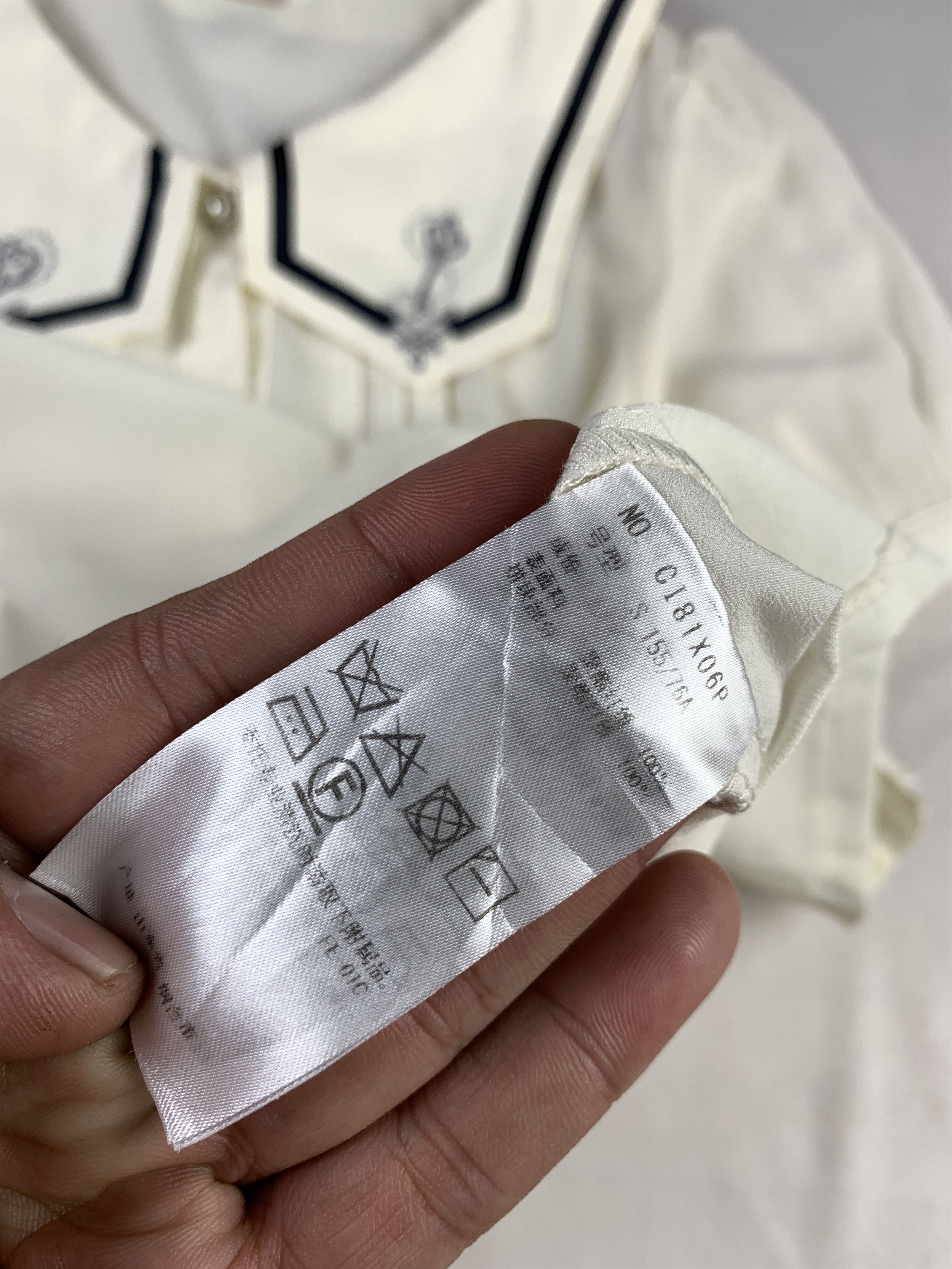 Japanese Brand axes Femme White Maid School Sheer Blouse (M) Size M / US 6-8 / IT 42-44 - 10 Thumbnail