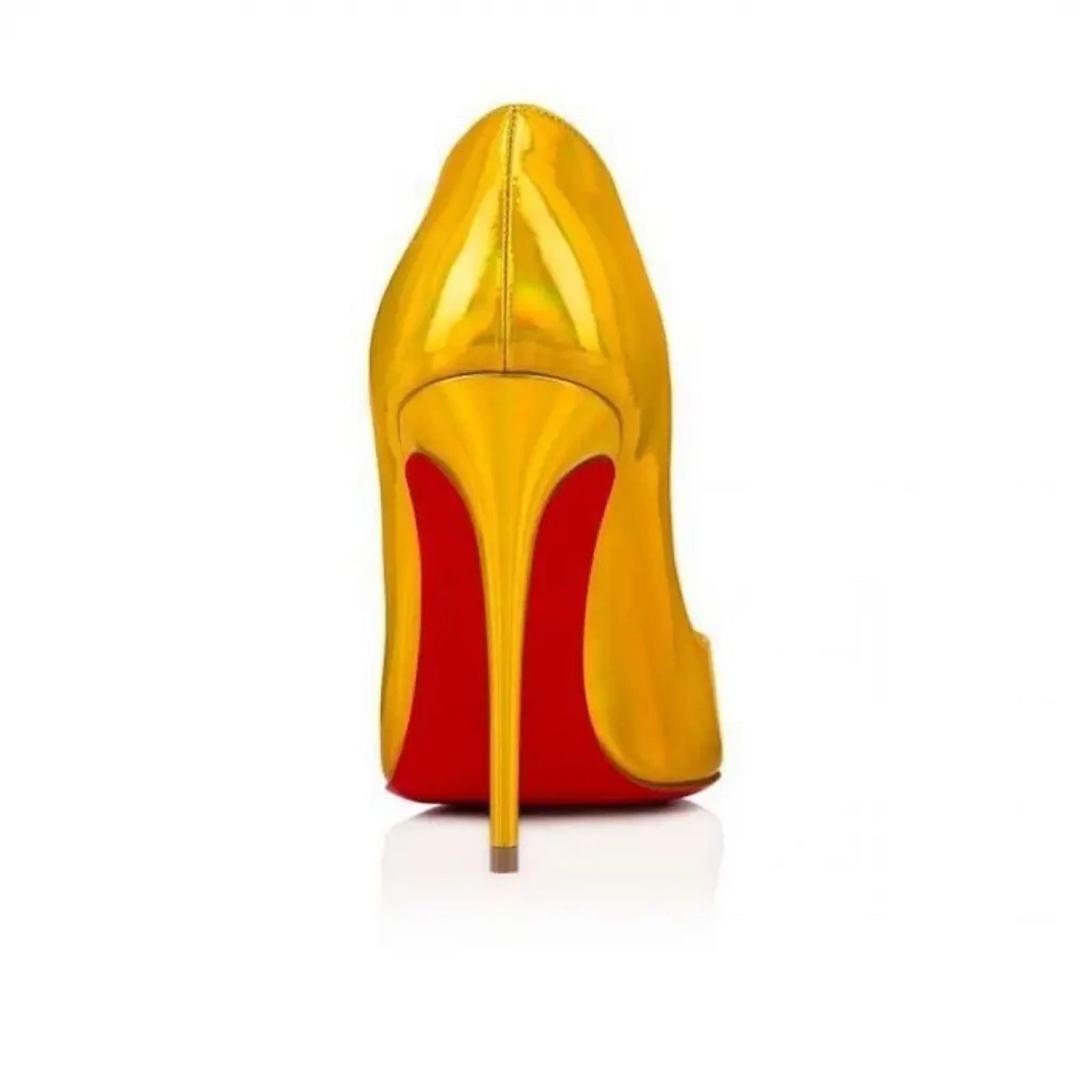 Christian Louboutin Hot Chick 100 Yellow Patent Psychic Pointed Heel Pump 36.5 Size US 6.5 / IT 36.5 - 9 Thumbnail