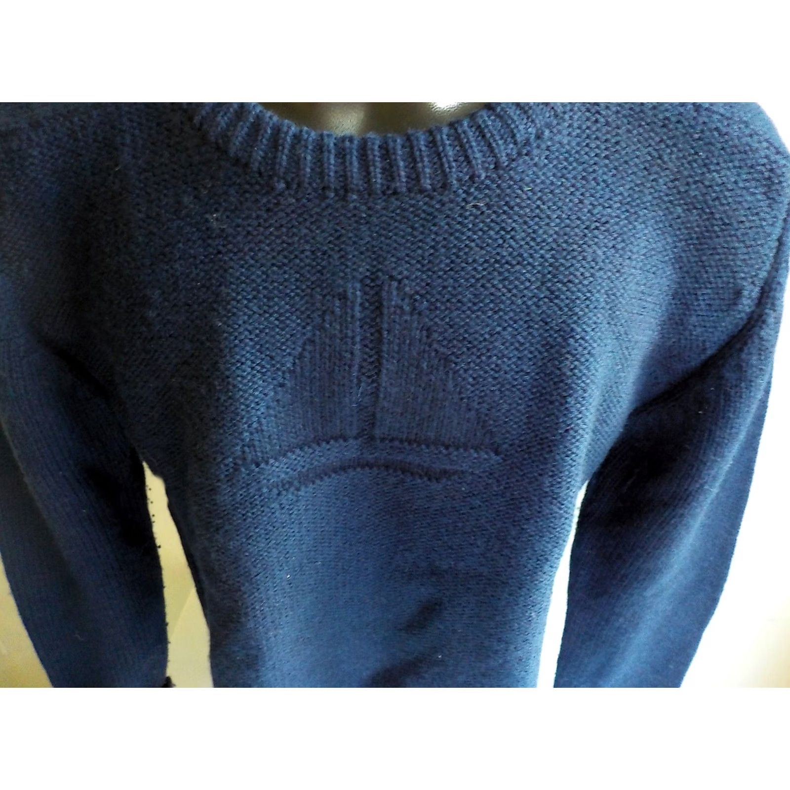 Vintage VINTAGE Abbey Sportwear Bermuda Crewneck Sweater Navy 100% Pure Wool Large Mens Sailboat Knit Pullover Shirt Size US L / EU 52-54 / 3 - 2 Thumbnail