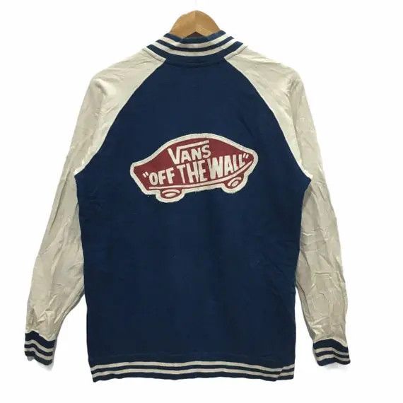 Vans Vtg VANS Off The Wall Skateboard Varsity Jacket Sweater Size L / US 10 / IT 46 - 10 Thumbnail