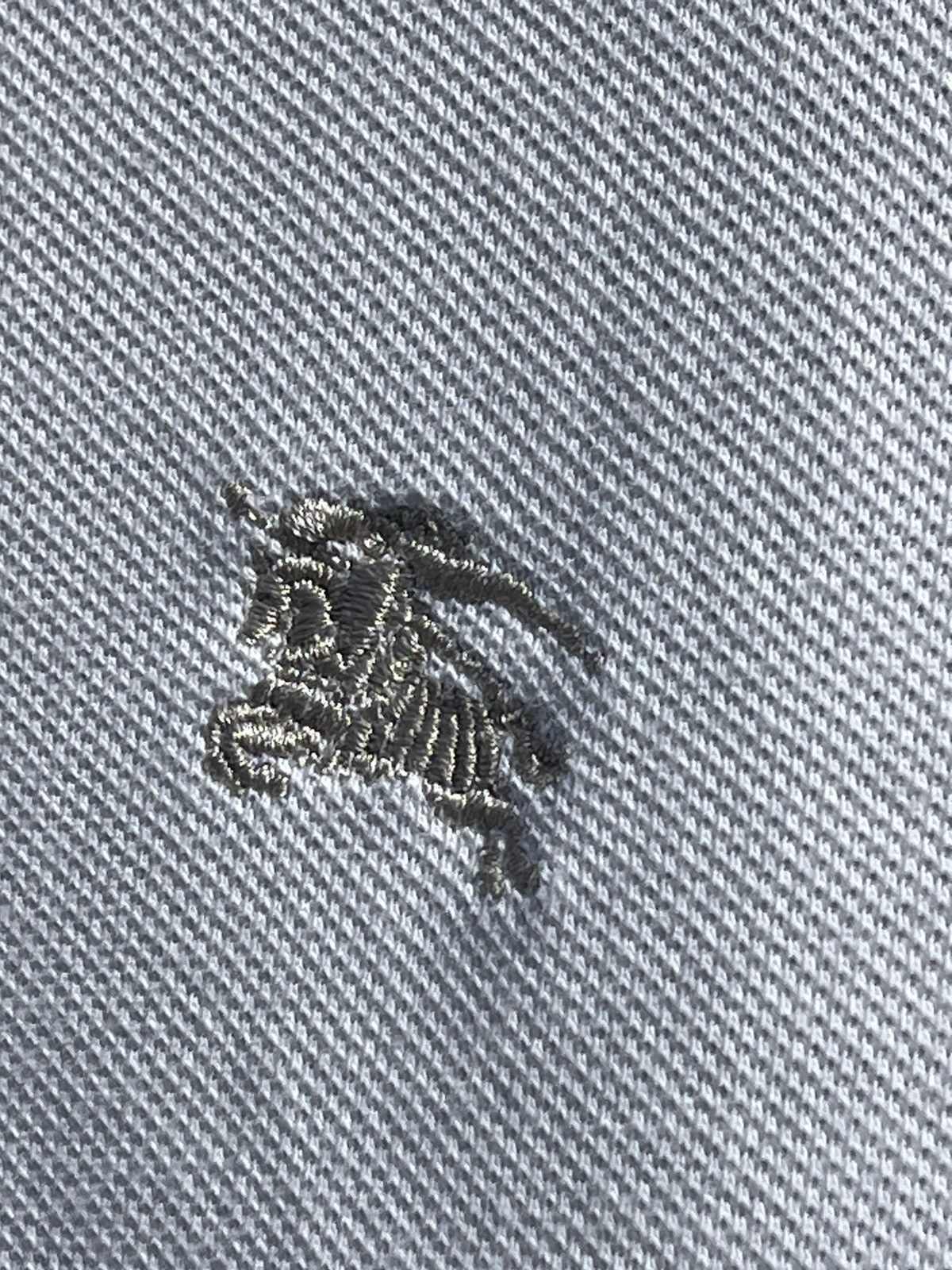 Burberry Brit white polo t-shirt logo nova check neck