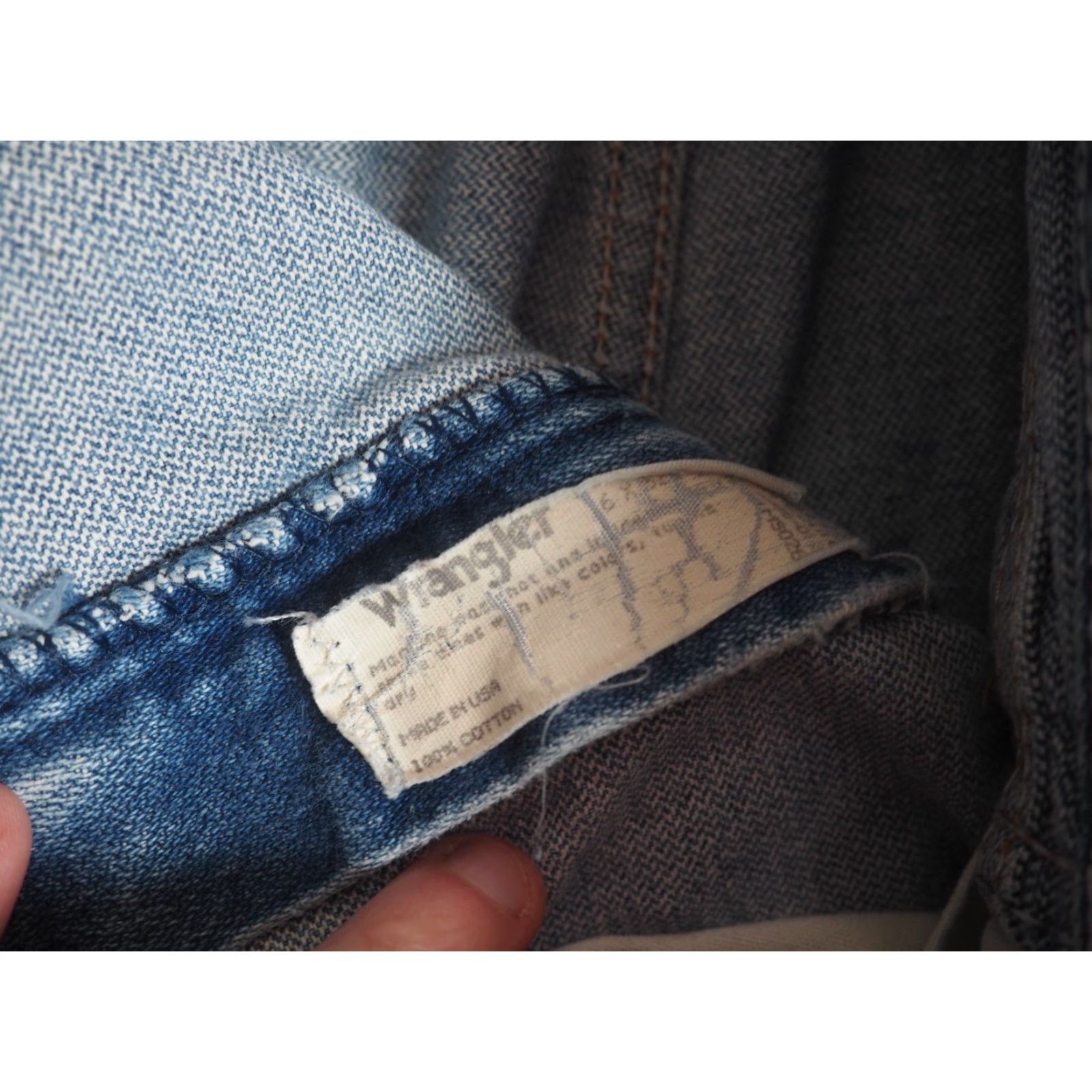 Wrangler VTG Wrangler Denim Jeans 33x30 USA Made 90s Blue Cowboy Mens Denim Pant Grunge Look Size US 33 - 5 Thumbnail