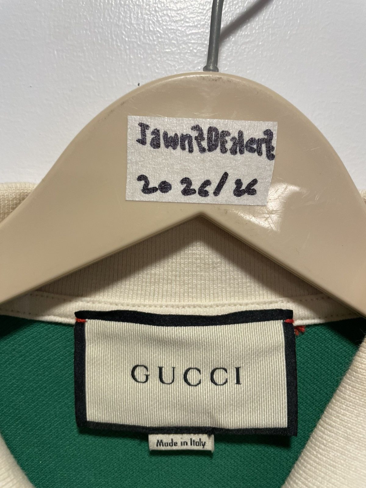 Gucci Gucci "Bone Green" Cotton Polo Shirt Size US XS / EU 42 / 0 - 3 Thumbnail