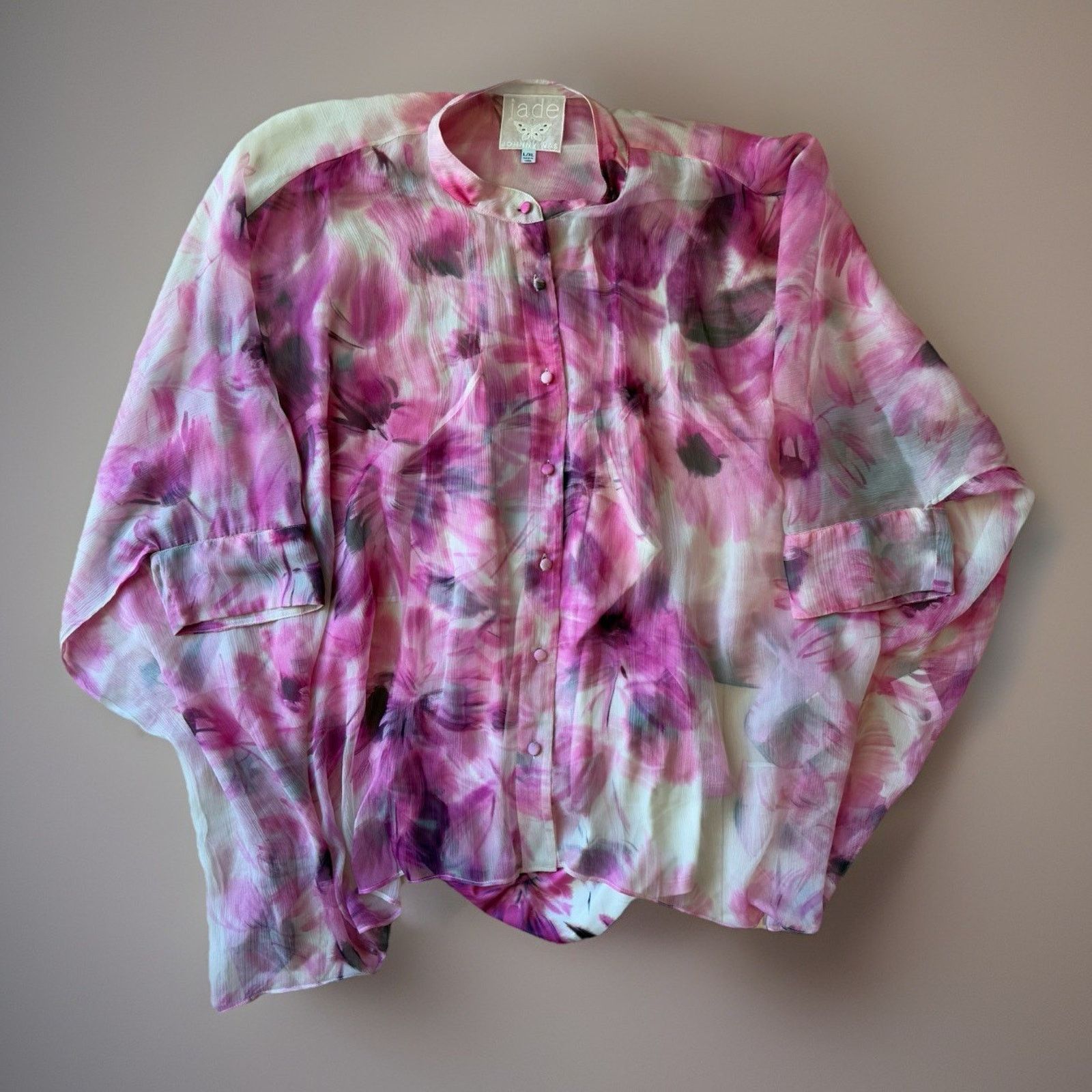 Johnny Was Johnny Was Katia Floral Silk Blouse Women's L/XL Multicolor Size L / US 10 / IT 46 - 1 Thumbnail